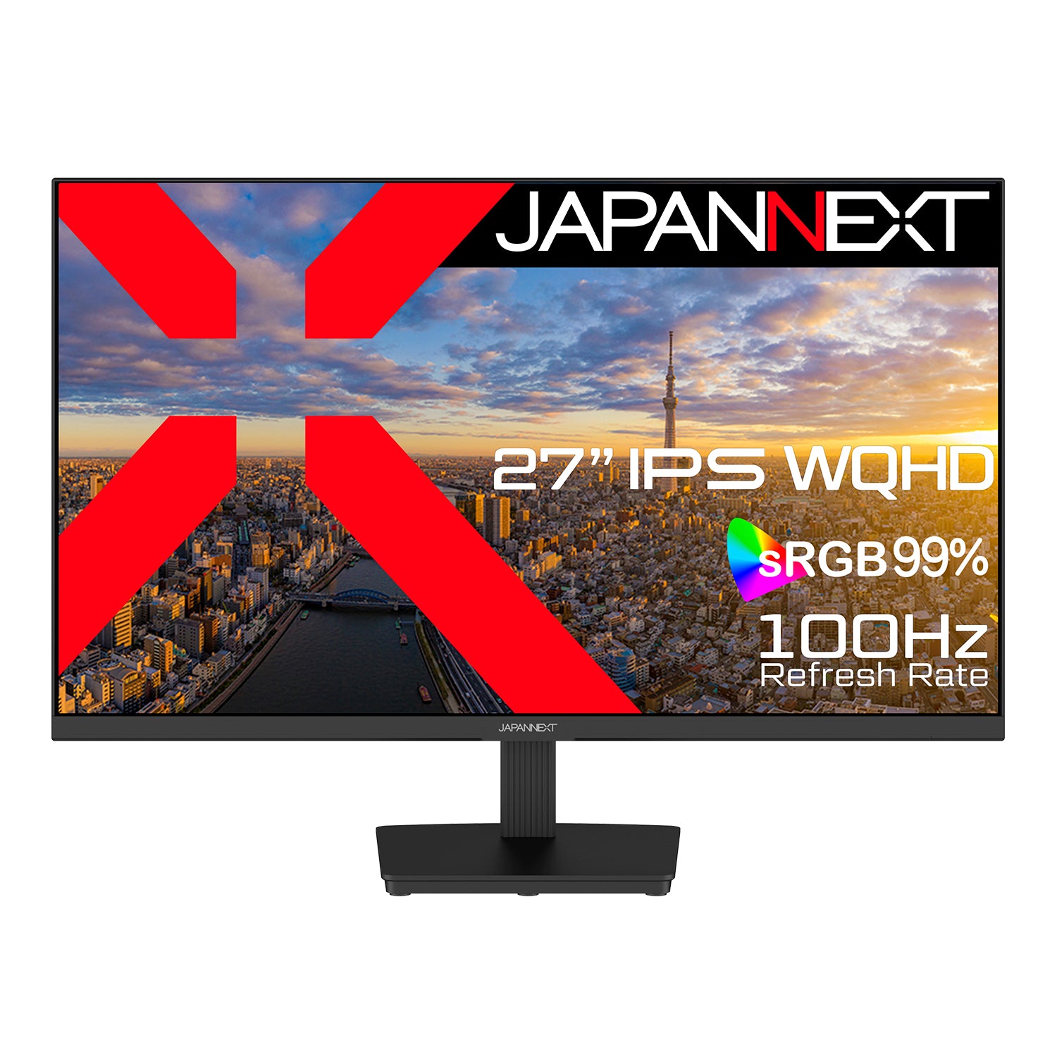 JAPANNEXT 27インチ IPSパネル搭載 WQHD(2560x1440)解像度 液晶モニター JN-IPS273WQHD HDMI DP  HDR sRGB:99%