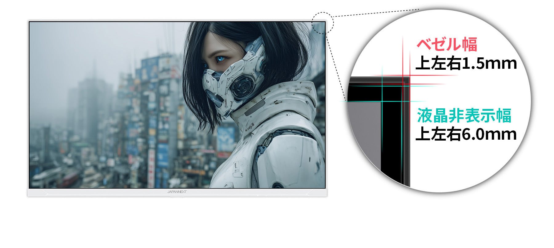 フレームレスデザイン