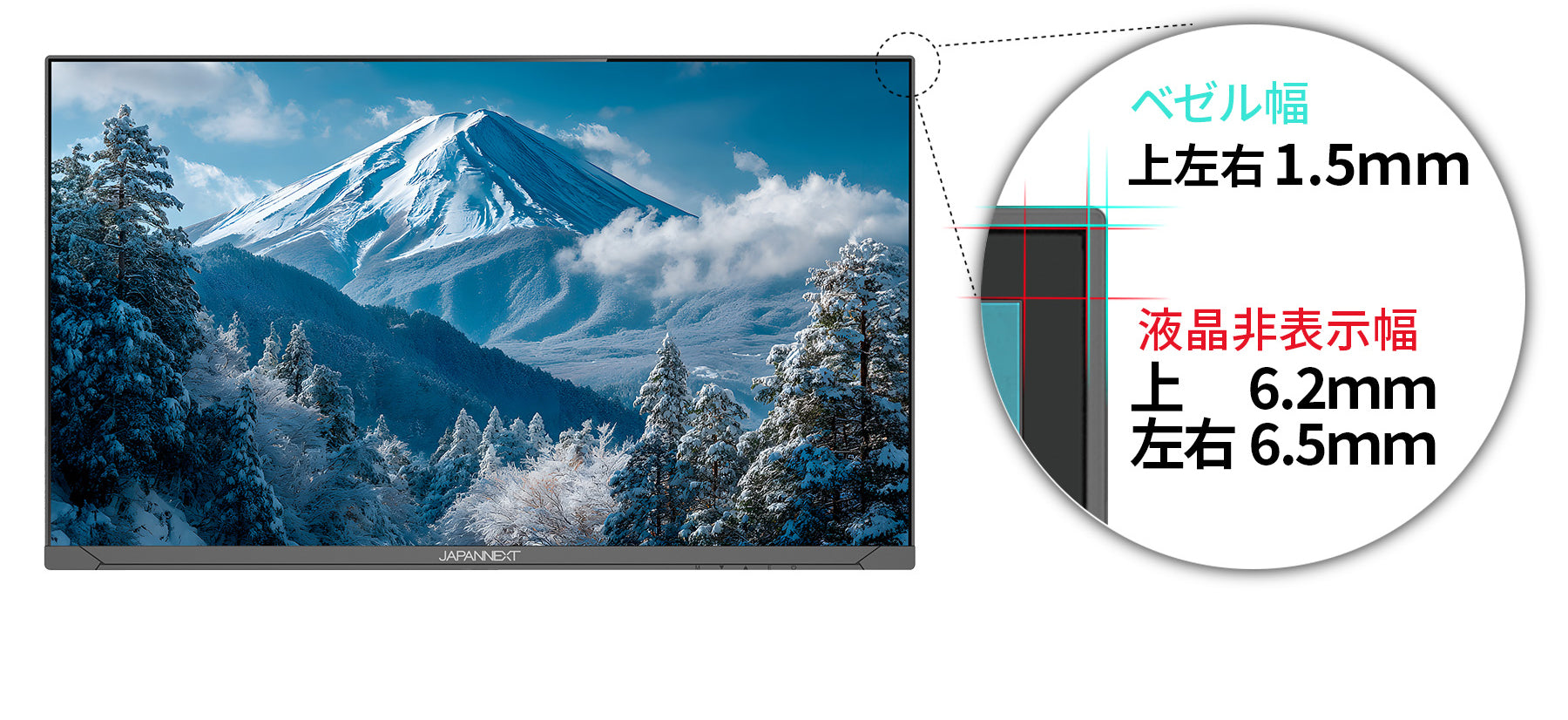 スタイリッシュでフレームレスなデザイン