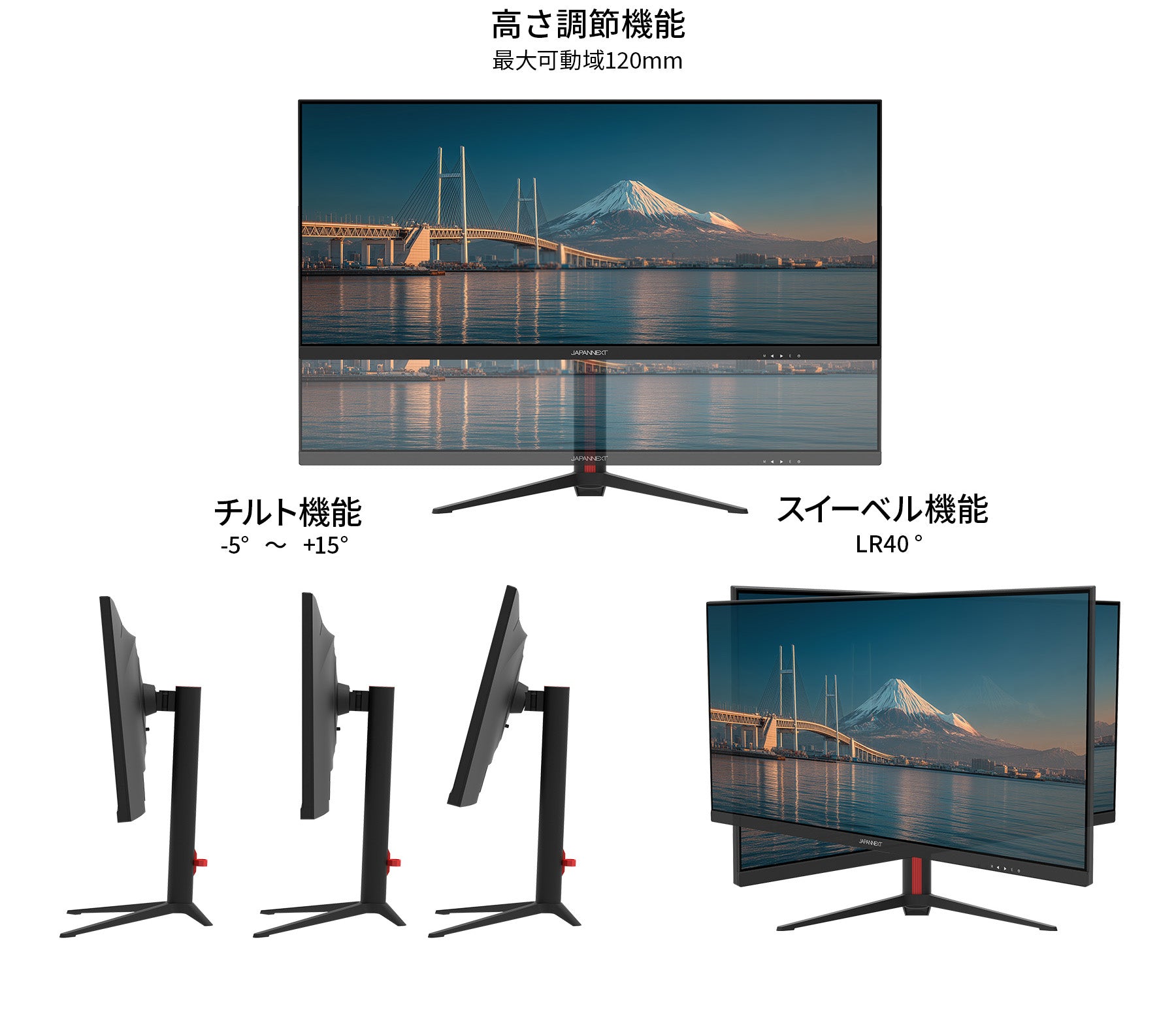 JAPANNEXT 34インチ IPSパネル搭載 UWQHD(3440×1440)解像度 ウルトラ