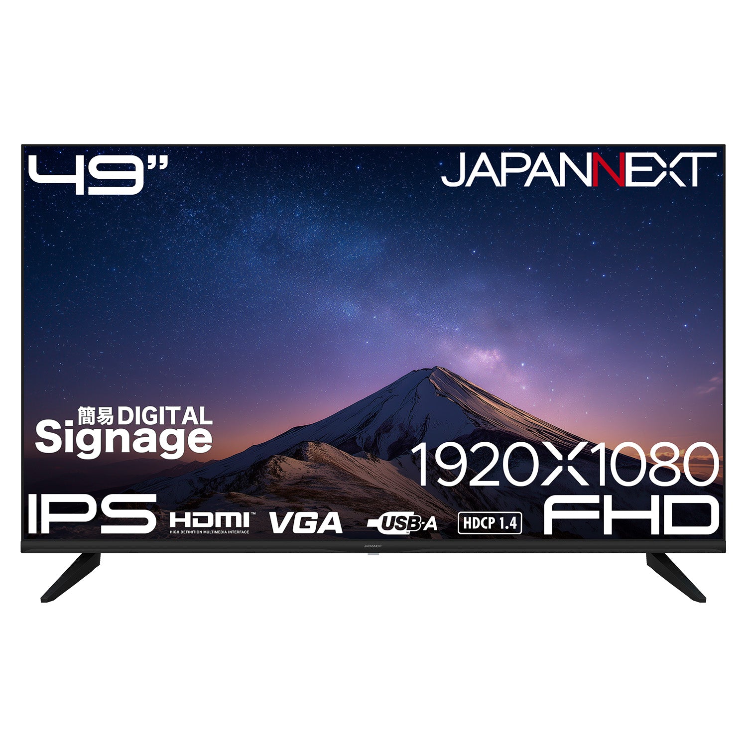2年保証モデル】JAPANNEXT 49インチ IPSパネル搭載 フルHD(1920×1080