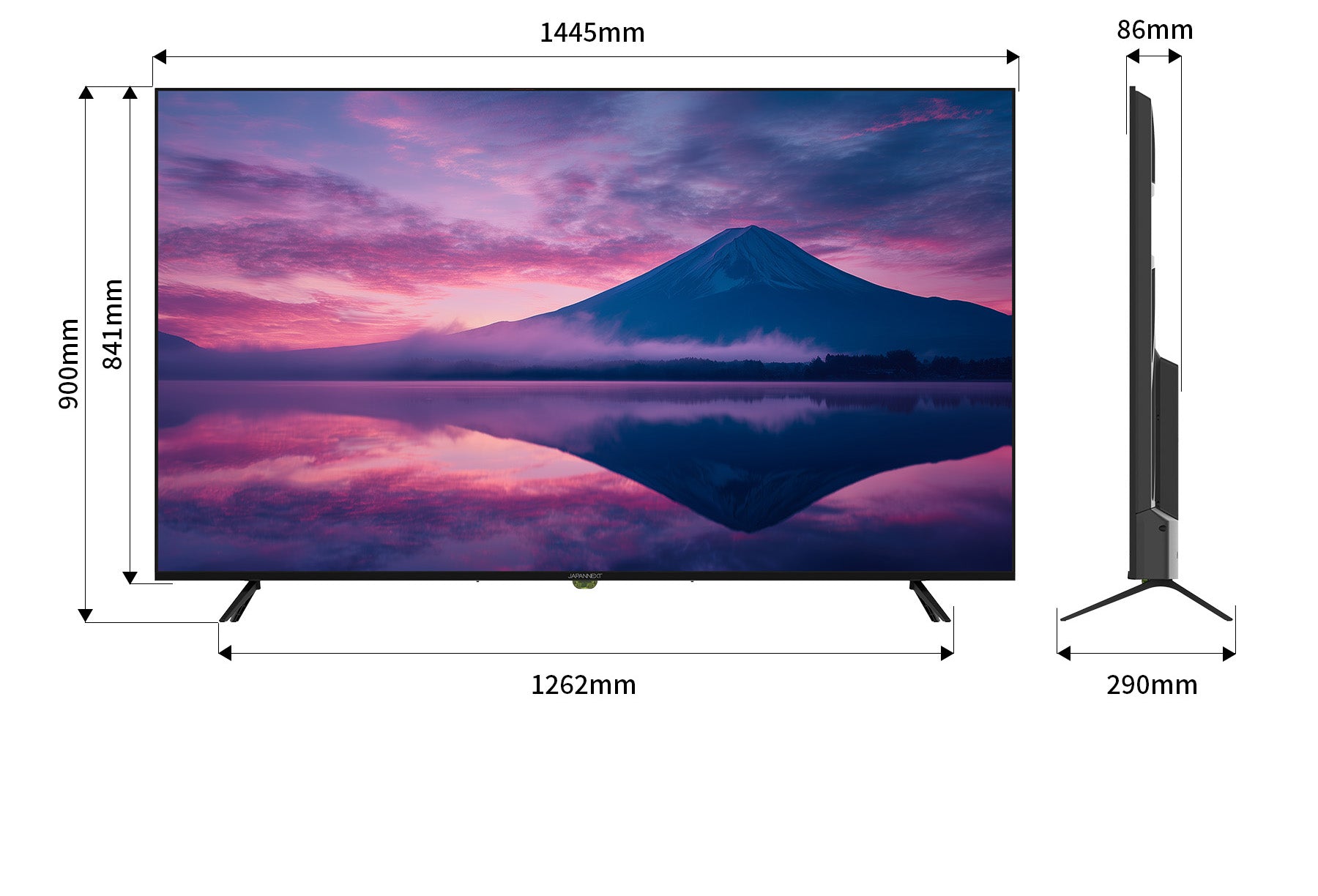 2年保証モデル】JAPANNEXT 65インチ IPSパネル搭載 4K(3840×2160