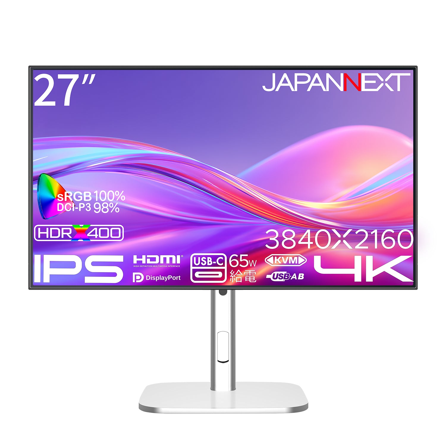 JAPANNEXT 27インチ IPSパネル搭載 4K(3840x2160)解像度 液晶モニター