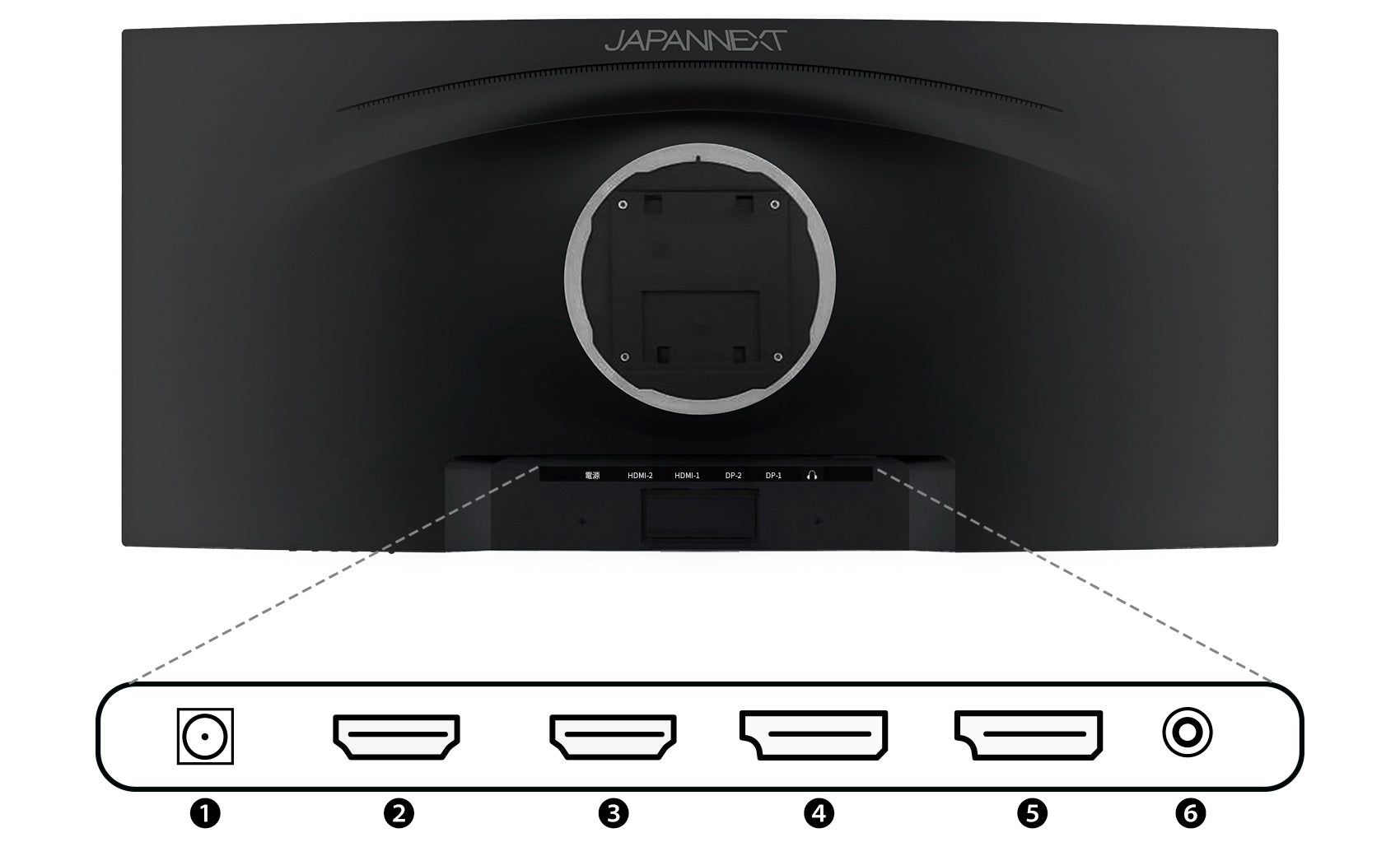 JAPANNEXT 34インチ曲面 IPSパネル UWQHD(3440 x 1440)解像度 ウルトラ ...