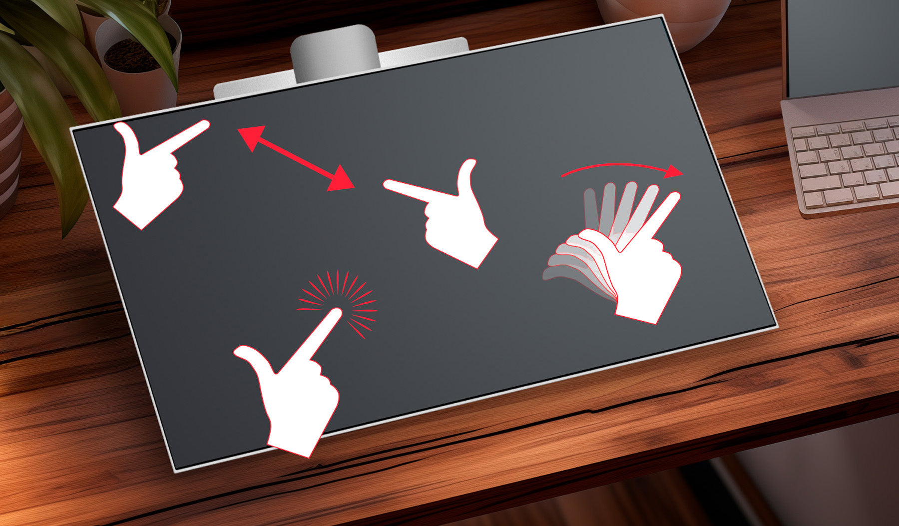 10点式マルチタッチ対応4Kパネル