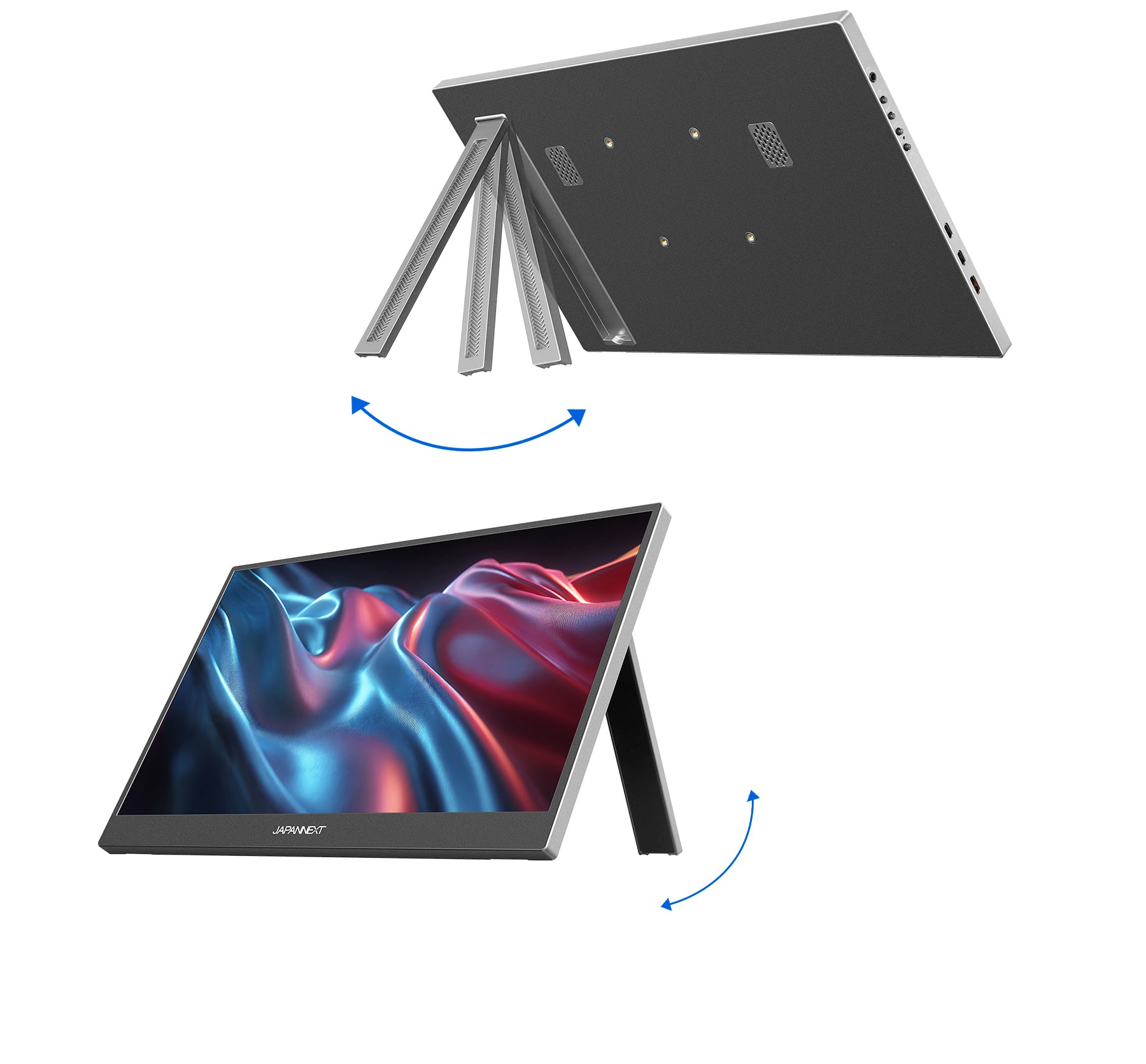 自立式キックスタンド装備