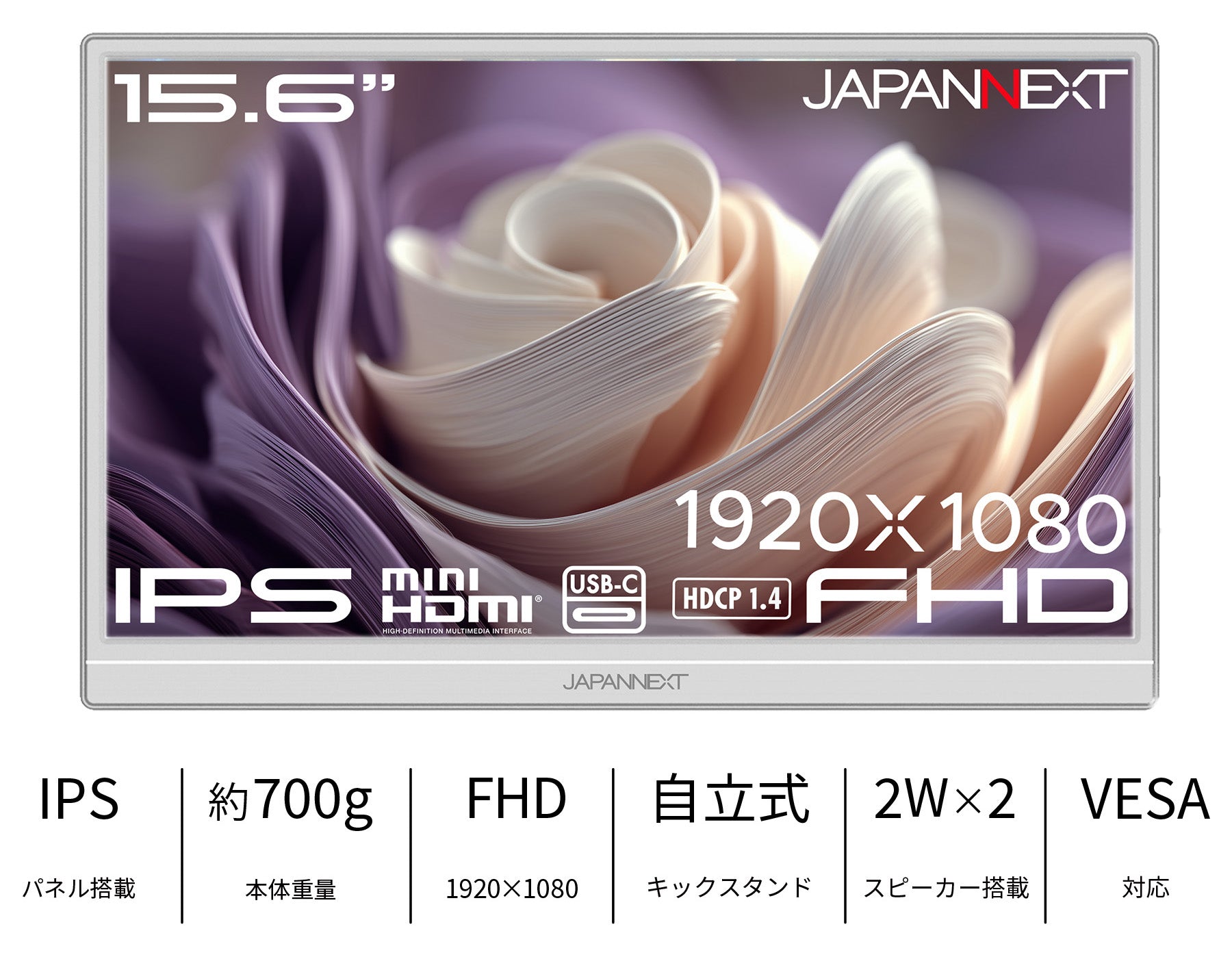 ECサイト限定】JAPANNEXT 15.6インチ IPSパネル搭載 フルHD(1920×1080