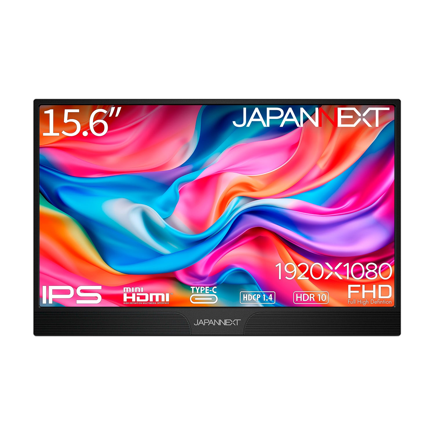 JAPANNEXT 15.6インチ IPSパネル搭載 フルHD(1920x1080)解像度 モバイルモニター JN-MD-IPS1565FHDR  miniHDMI USB Type-C HDR スマートケース付き