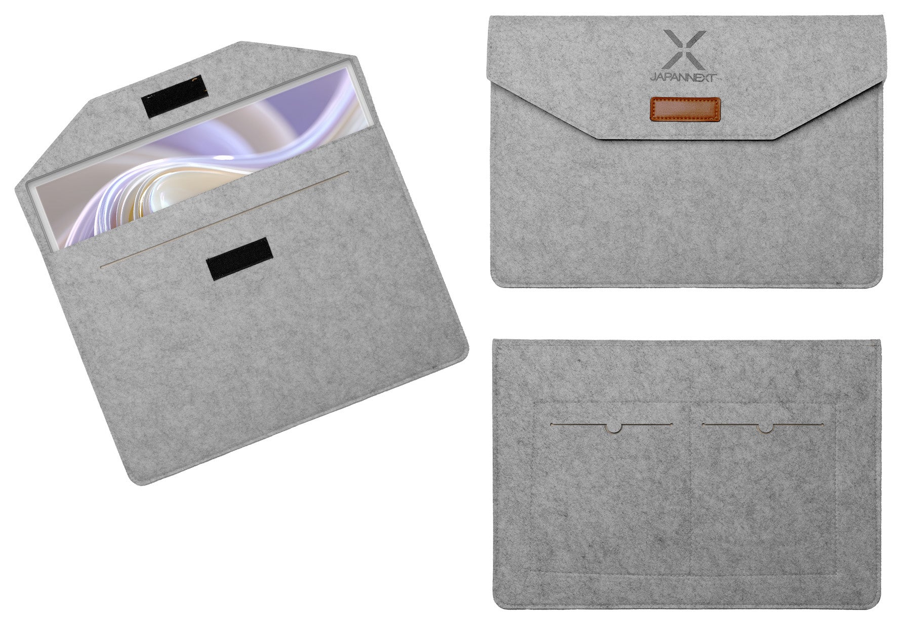 携帯に便利なフェルトケースを同梱