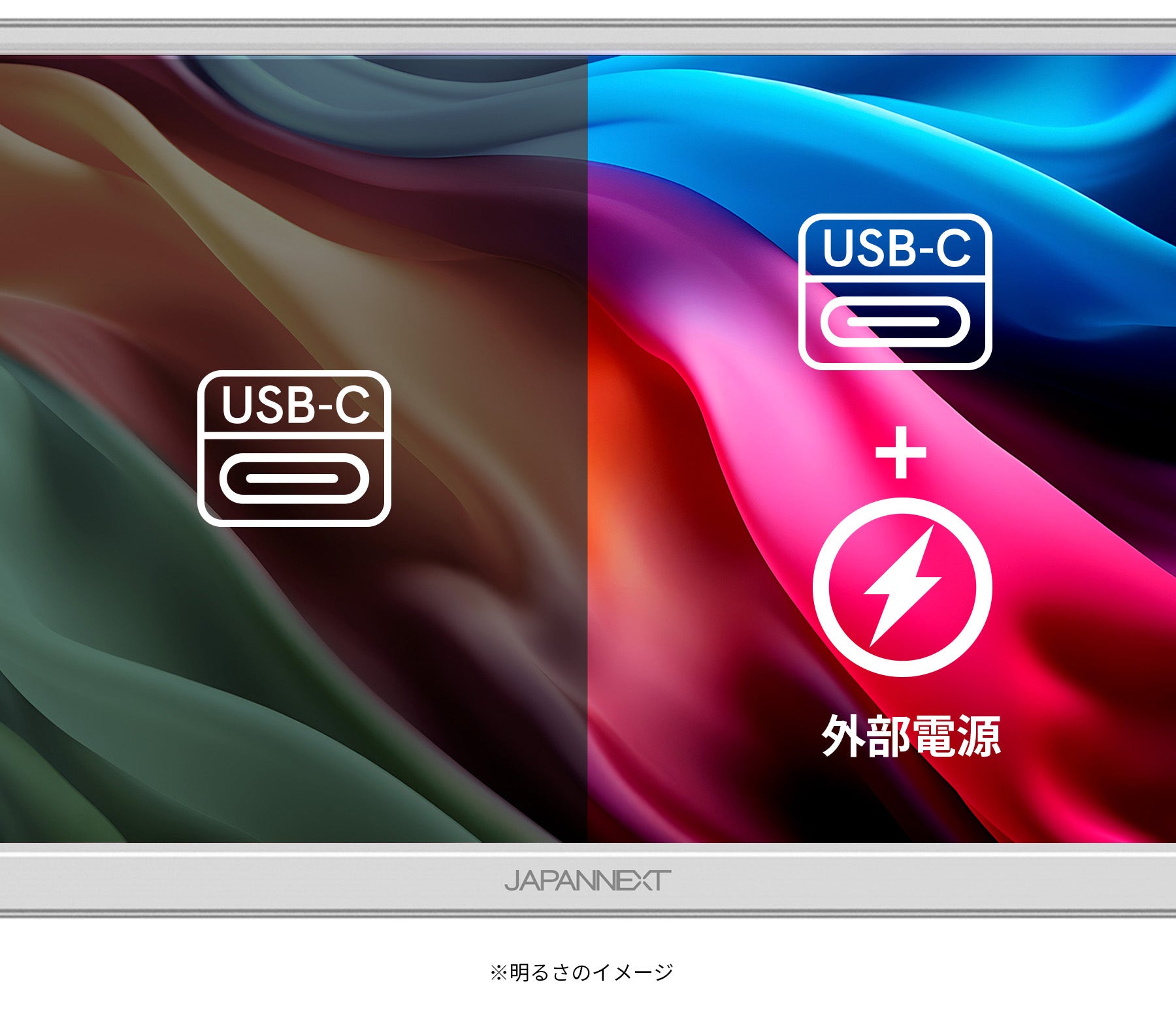USB-C接続時の明るさについて