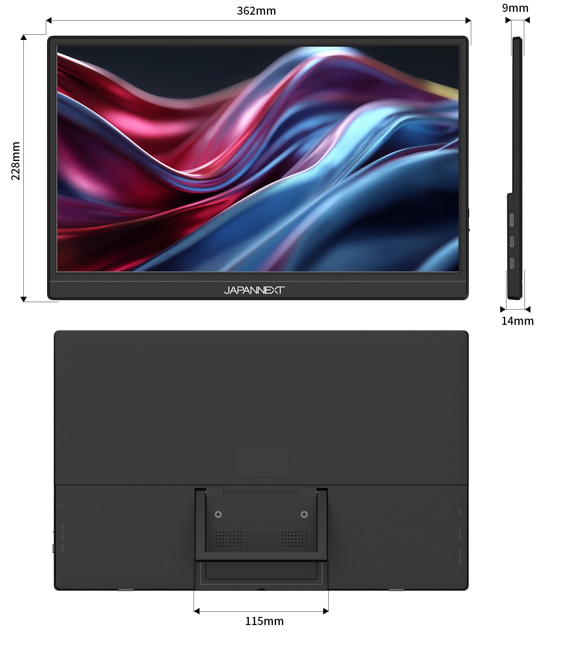 JAPANNEXT 15.6インチ IPSパネル搭載 フルHD(1920x1080)解像度