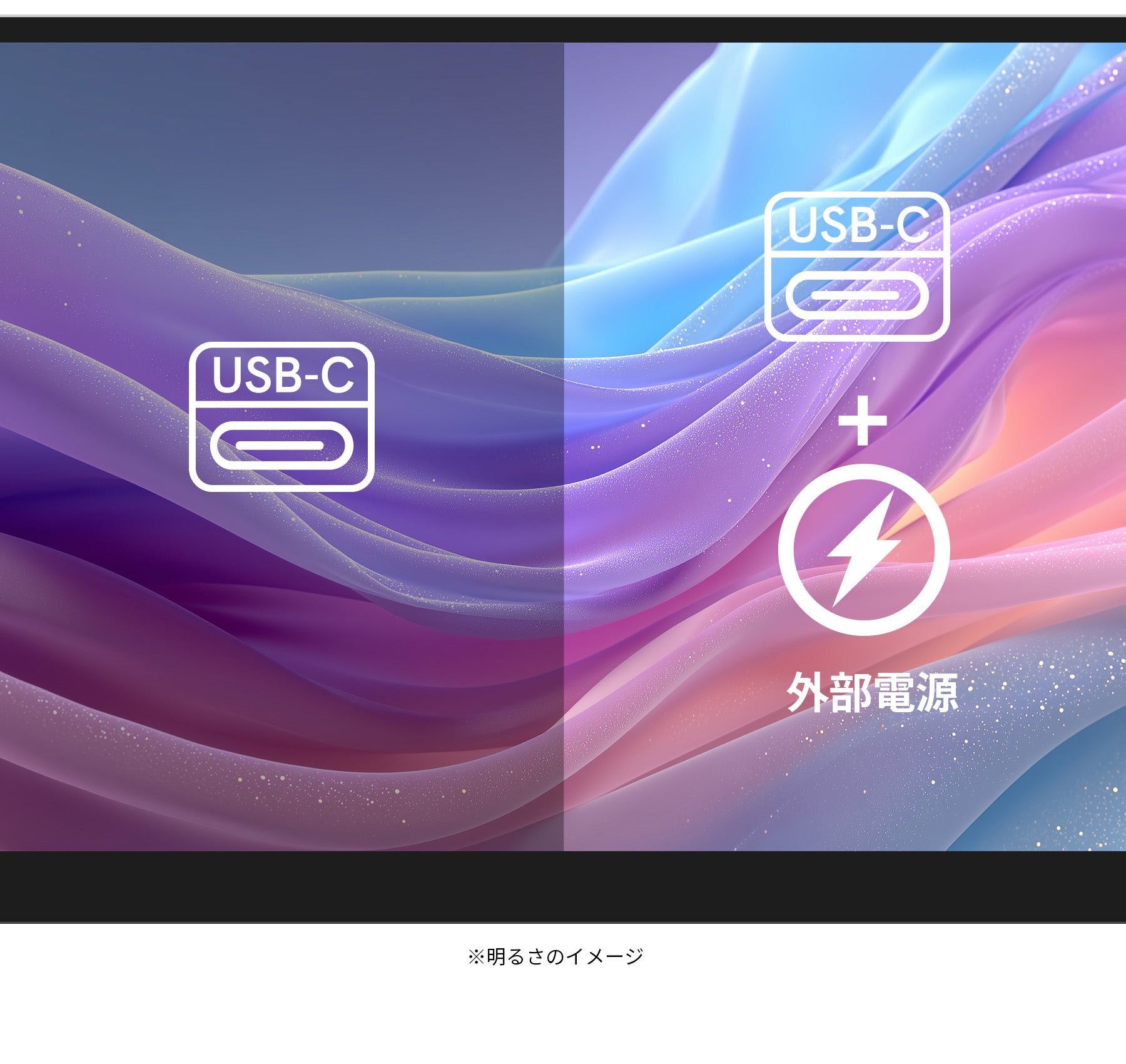 USB-C接続時の明るさについて