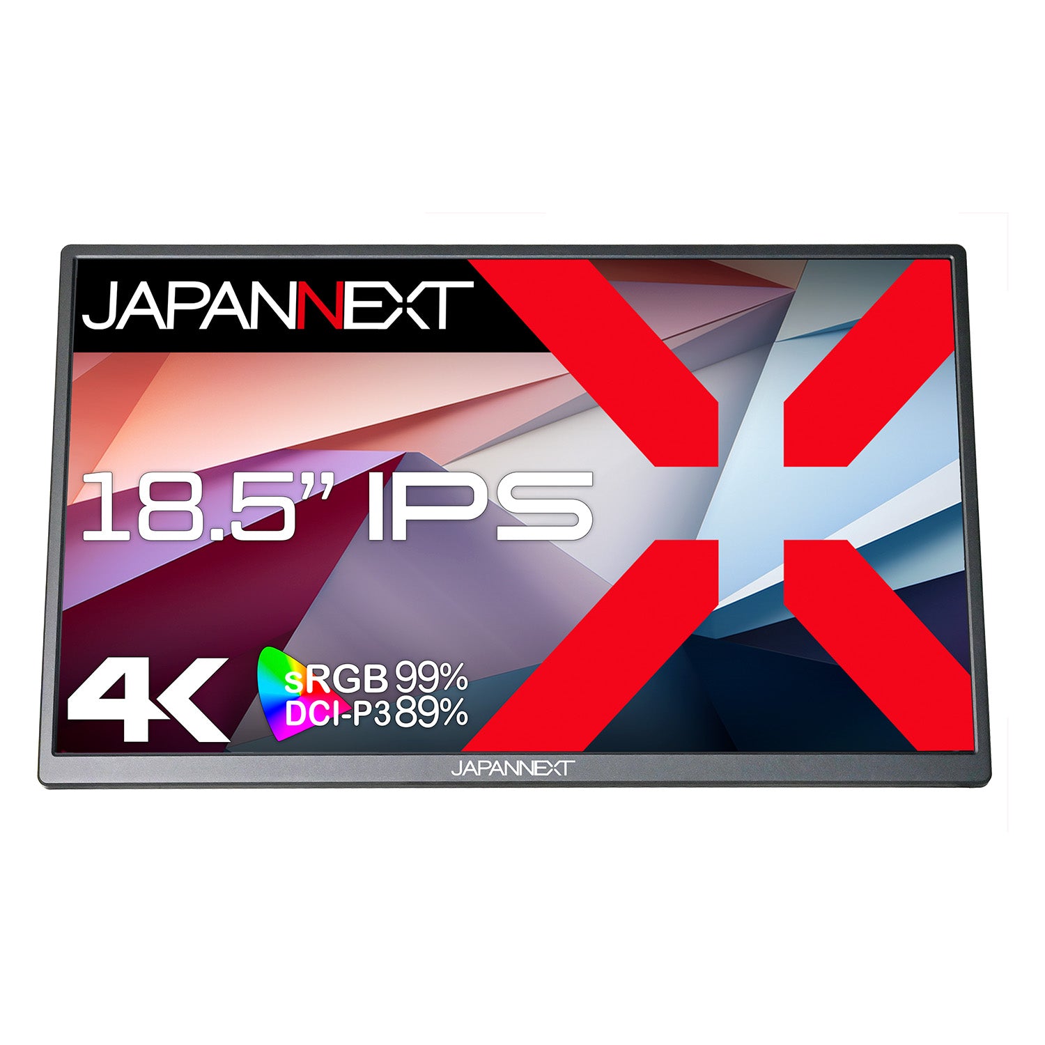 JAPANNEXT 18.5インチ IPSパネル搭載 4K(3840x2160)解像度 モバイルモニター JN-MD-IPS185UHDR  miniHDMI USB Type-C sRGB:99% DCI-P3:89% 自立式キックスタンド搭載 JAPANNEXT特製ポーチ同梱