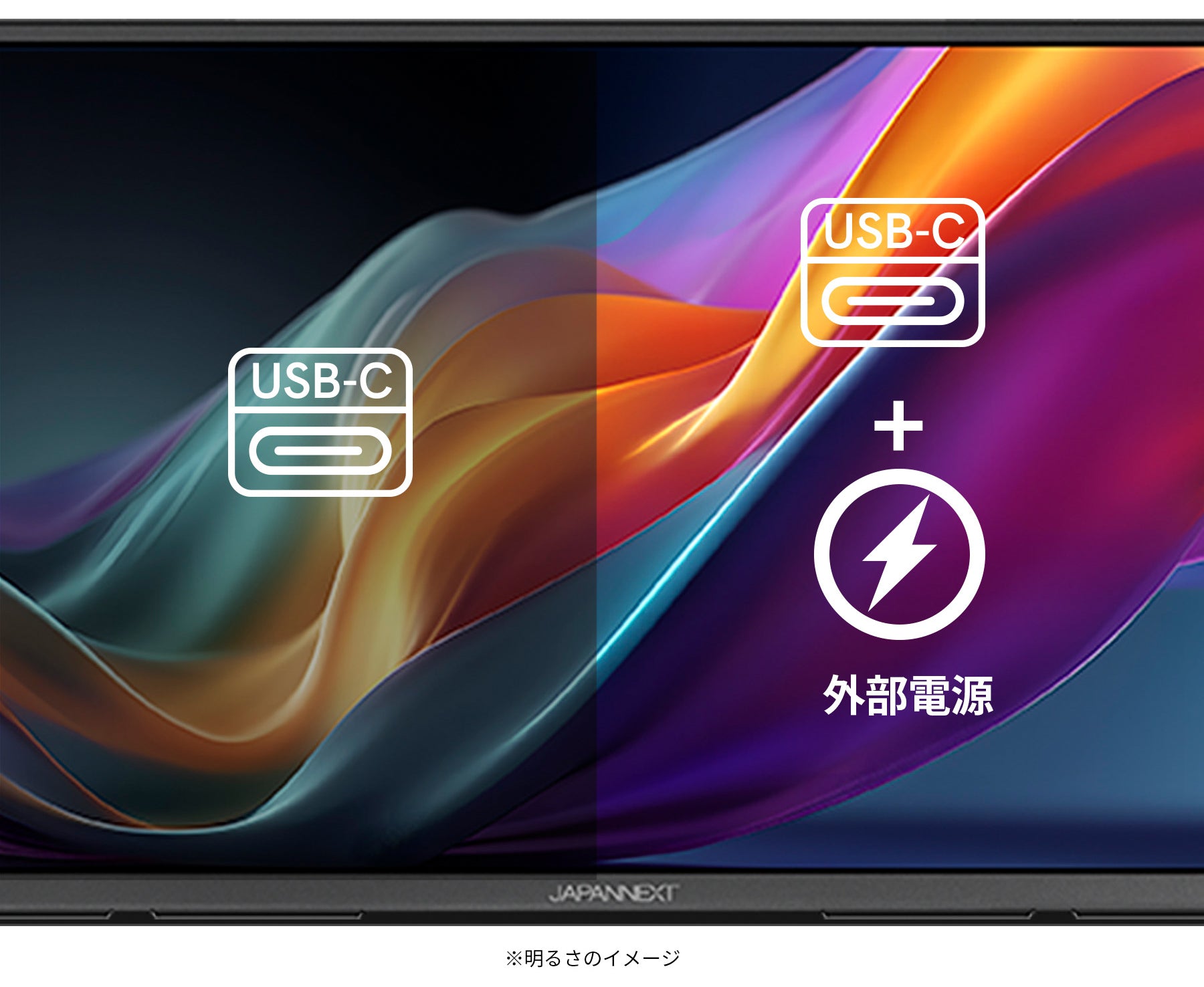 USB-C接続時の明るさについて