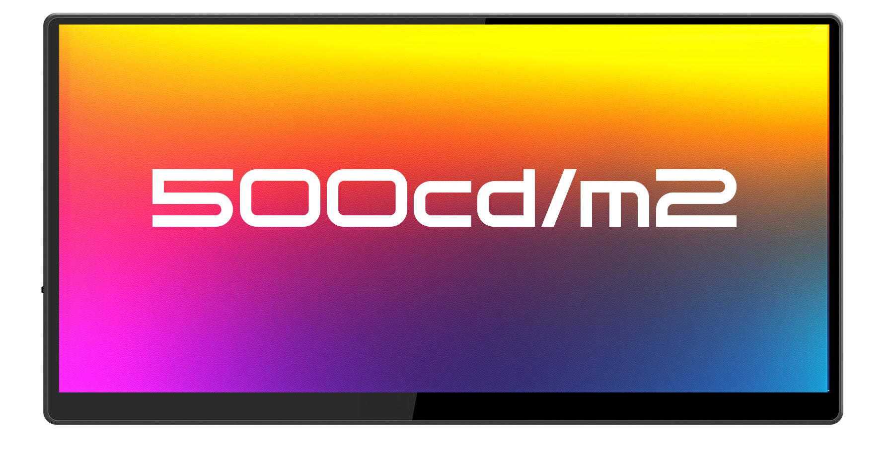 500cd/m²の高輝度で鮮明表示