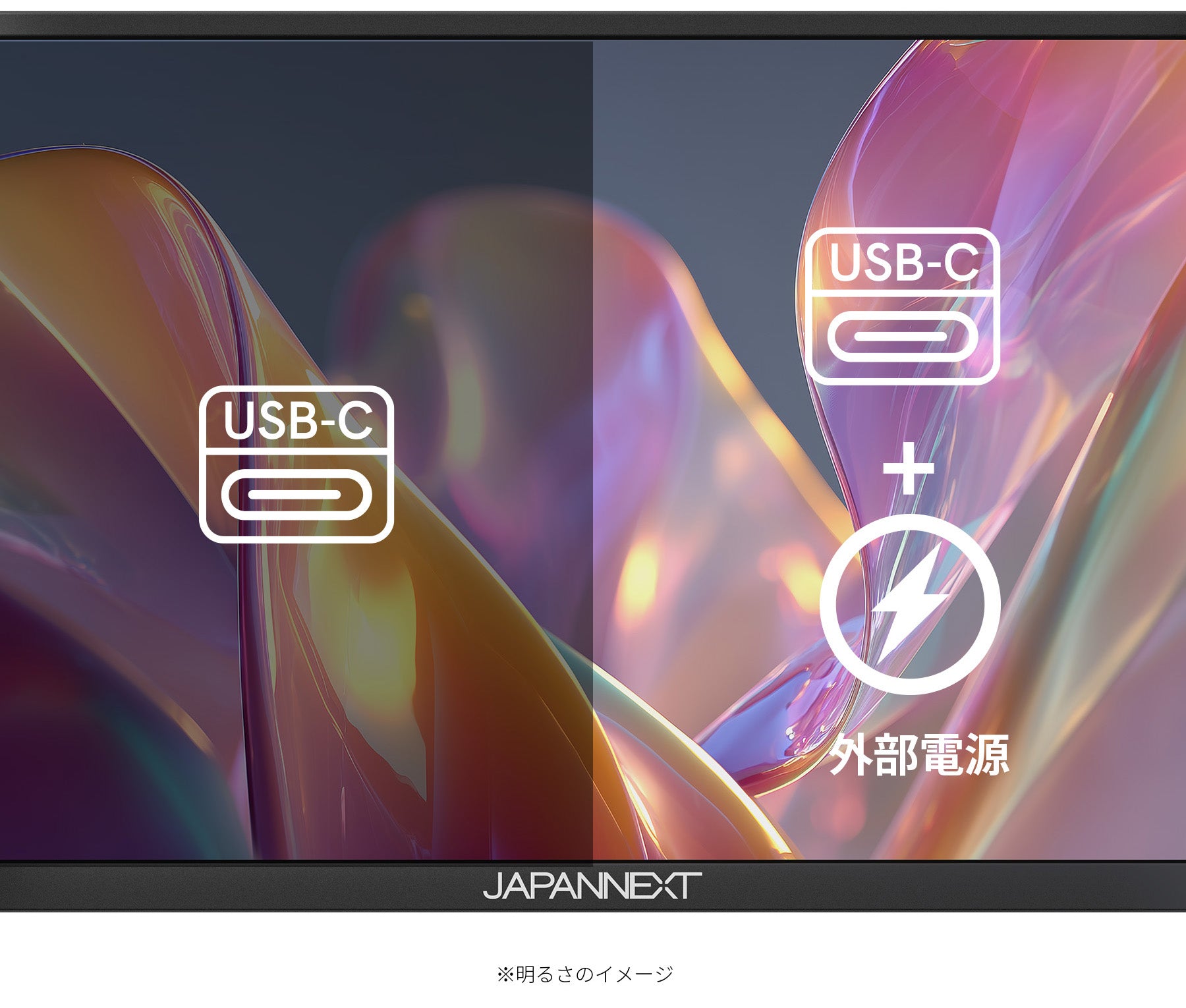 USB-C接続時の明るさについて