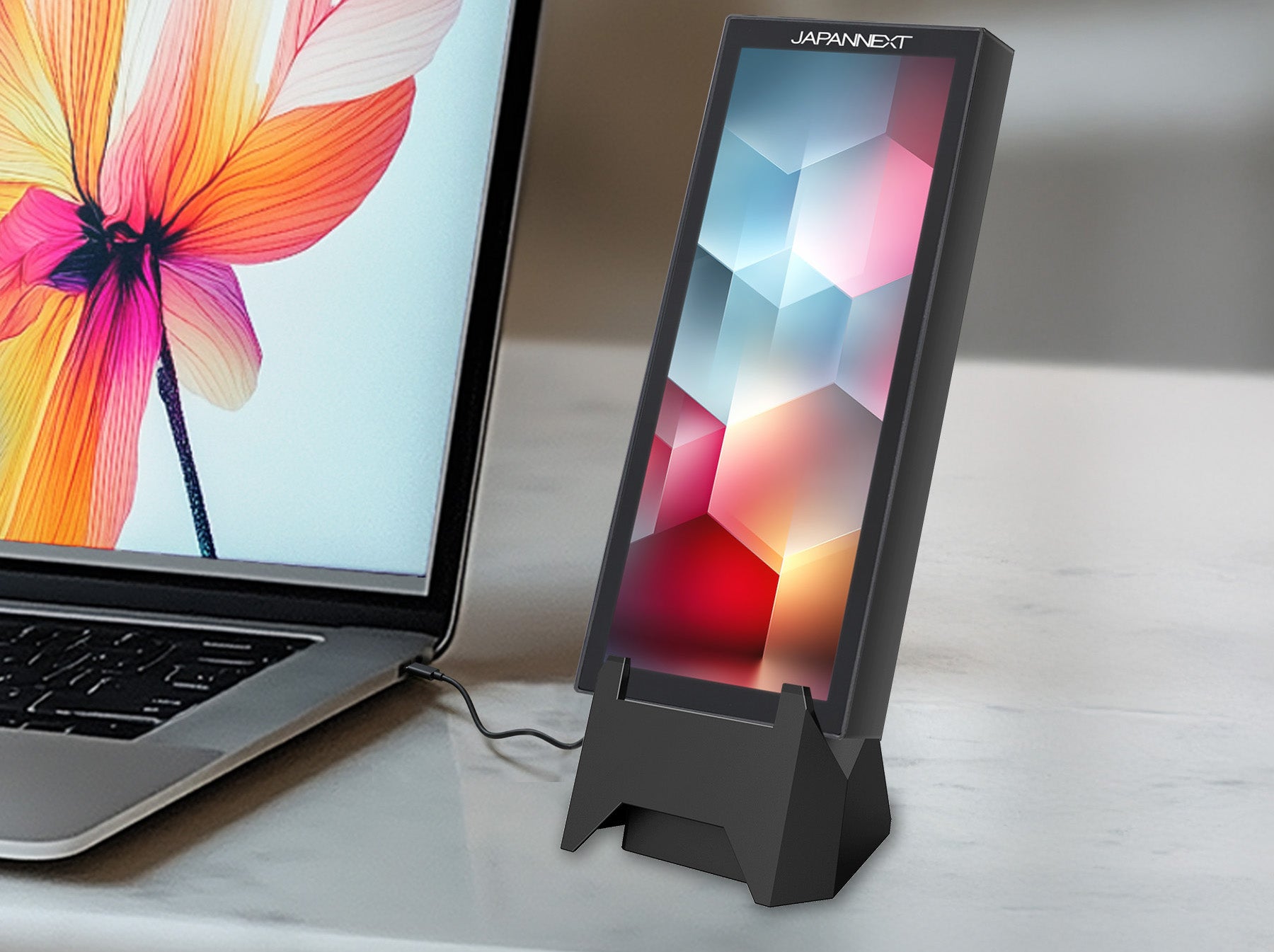 どこでもビジョンを広げ 世界を開放するモバイルモニター