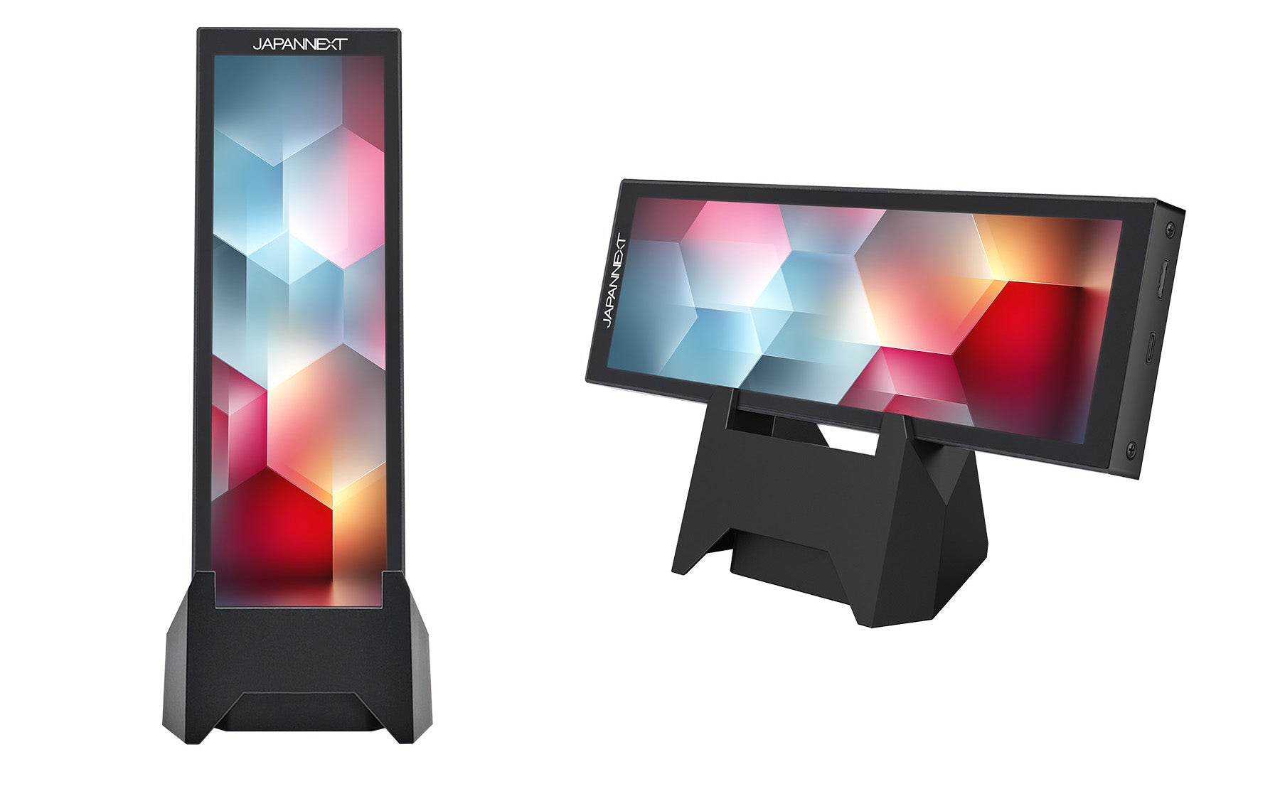 ポータブルモニター＆スタンドセット JAPANNEXT 7.8インチ IPSパネル搭載 5点マルチタッチ対応 400×1280