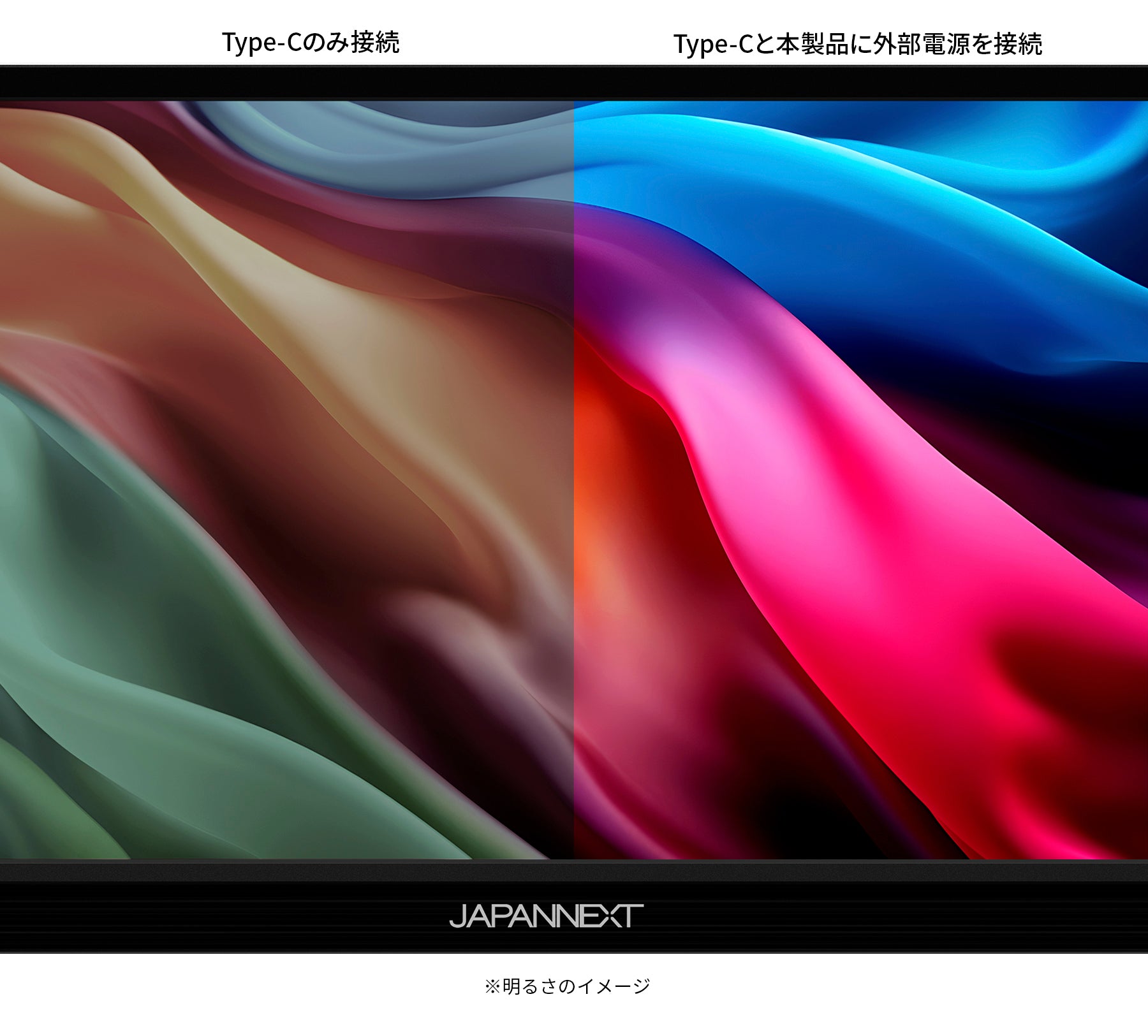 JAPANNEXT 13.3インチ QLED液晶 フルHD(1920x1080)モバイルモニター JN