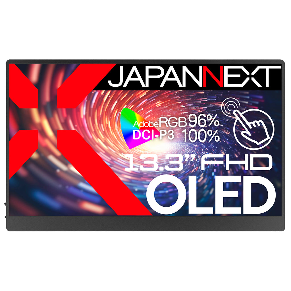 JAPANNEXT 13.3インチ 有機EL(OLED)パネル搭載 マルチタッチ対応 フル  