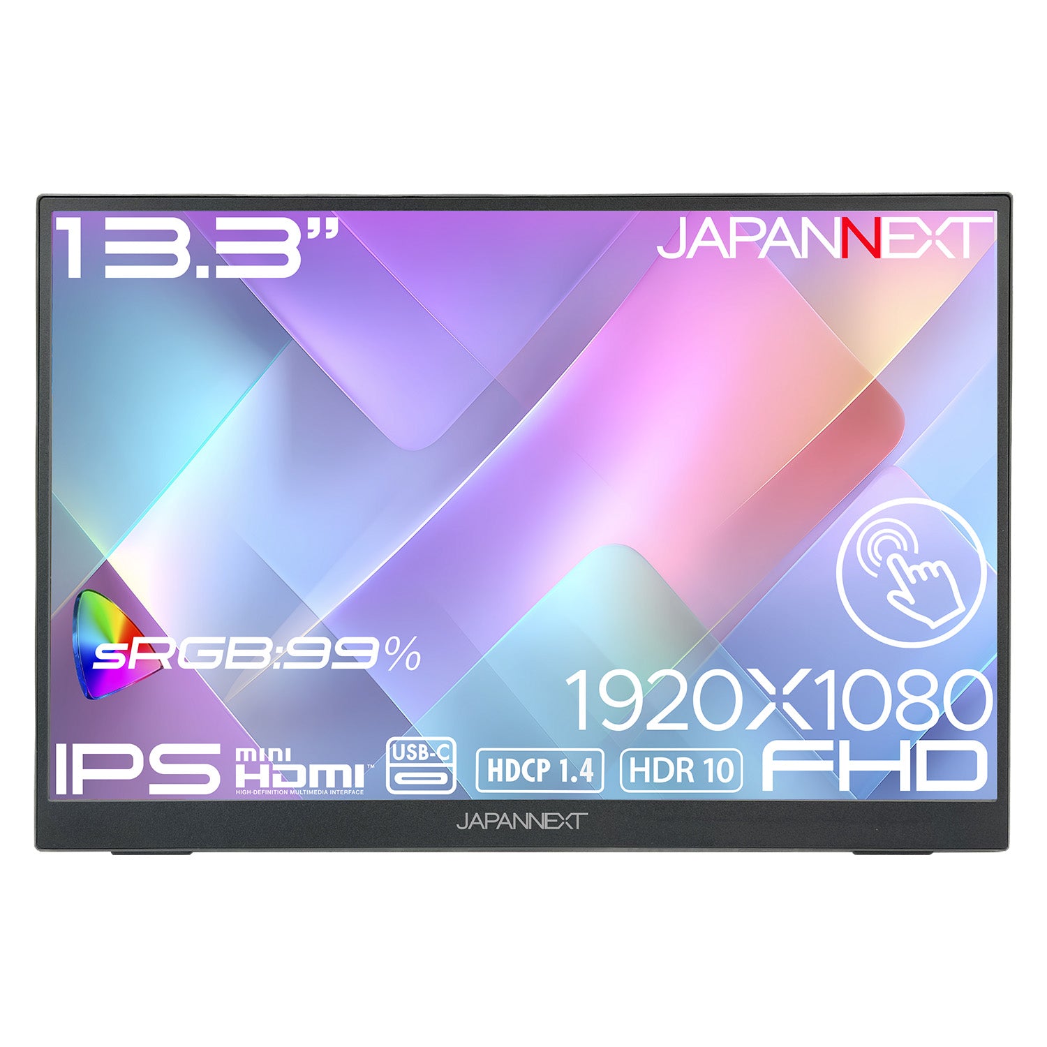 ECサイト限定】JAPANNEXT 13.3インチ IPSパネル搭載 10点マルチタッチ