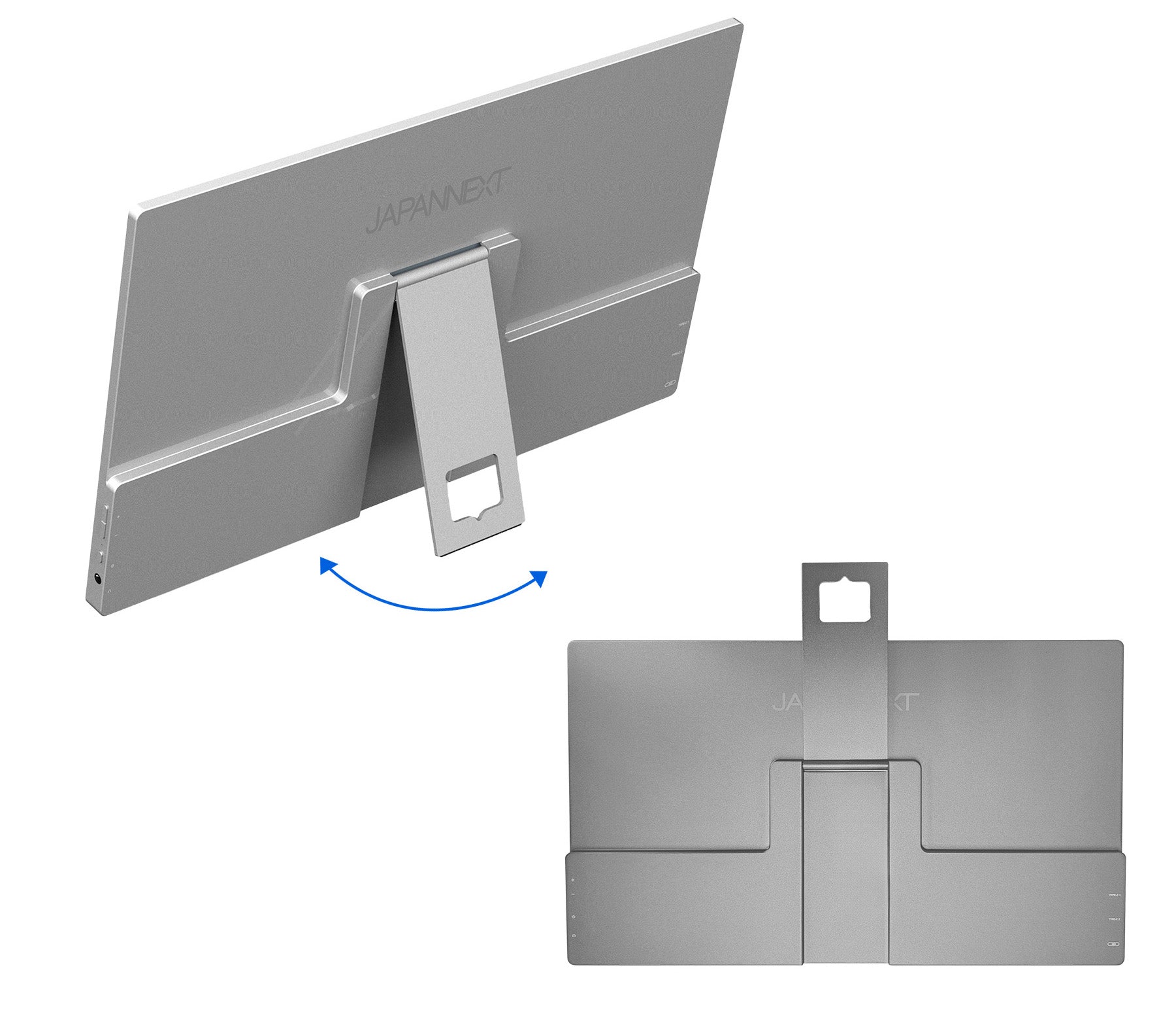 自立式キックスタンド装備
