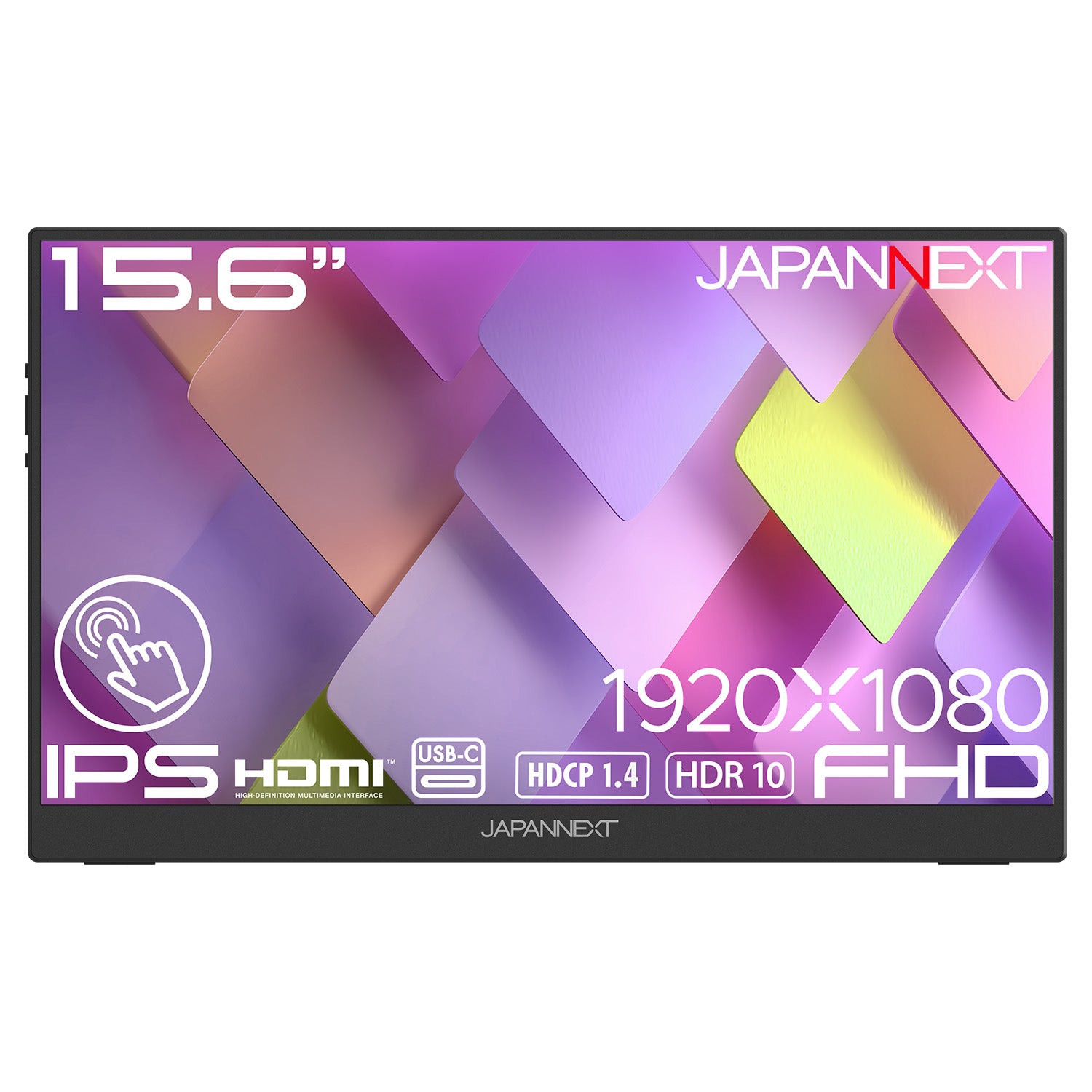 JAPANNEXT 15.6インチ IPSパネル搭載 10点マルチタッチ対応 フルHD