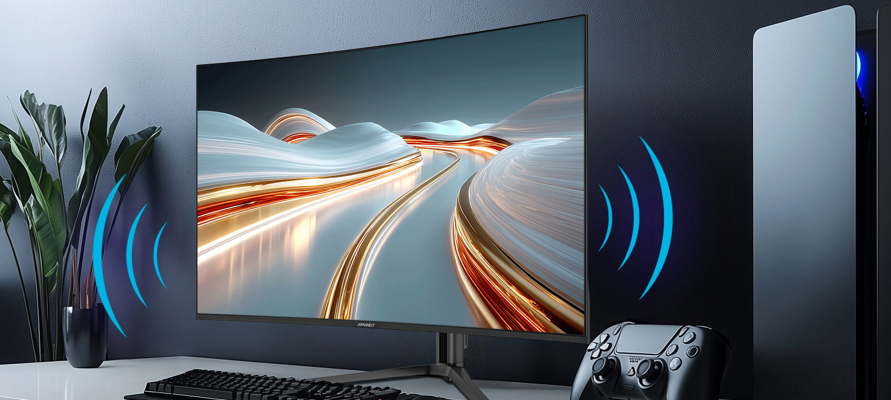 5W×2のステレオスピーカーを搭載