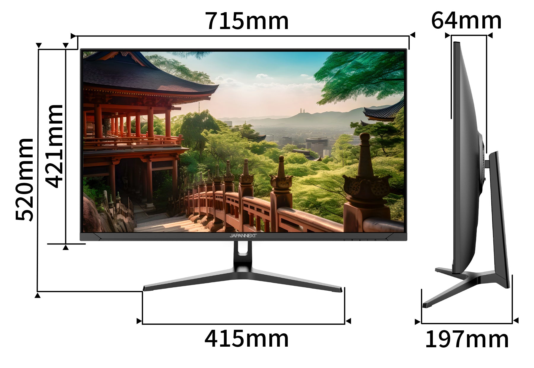 JAPANNEXT 31.5インチ VAパネル搭載 4K(3840x2160)解像度 液晶モニター