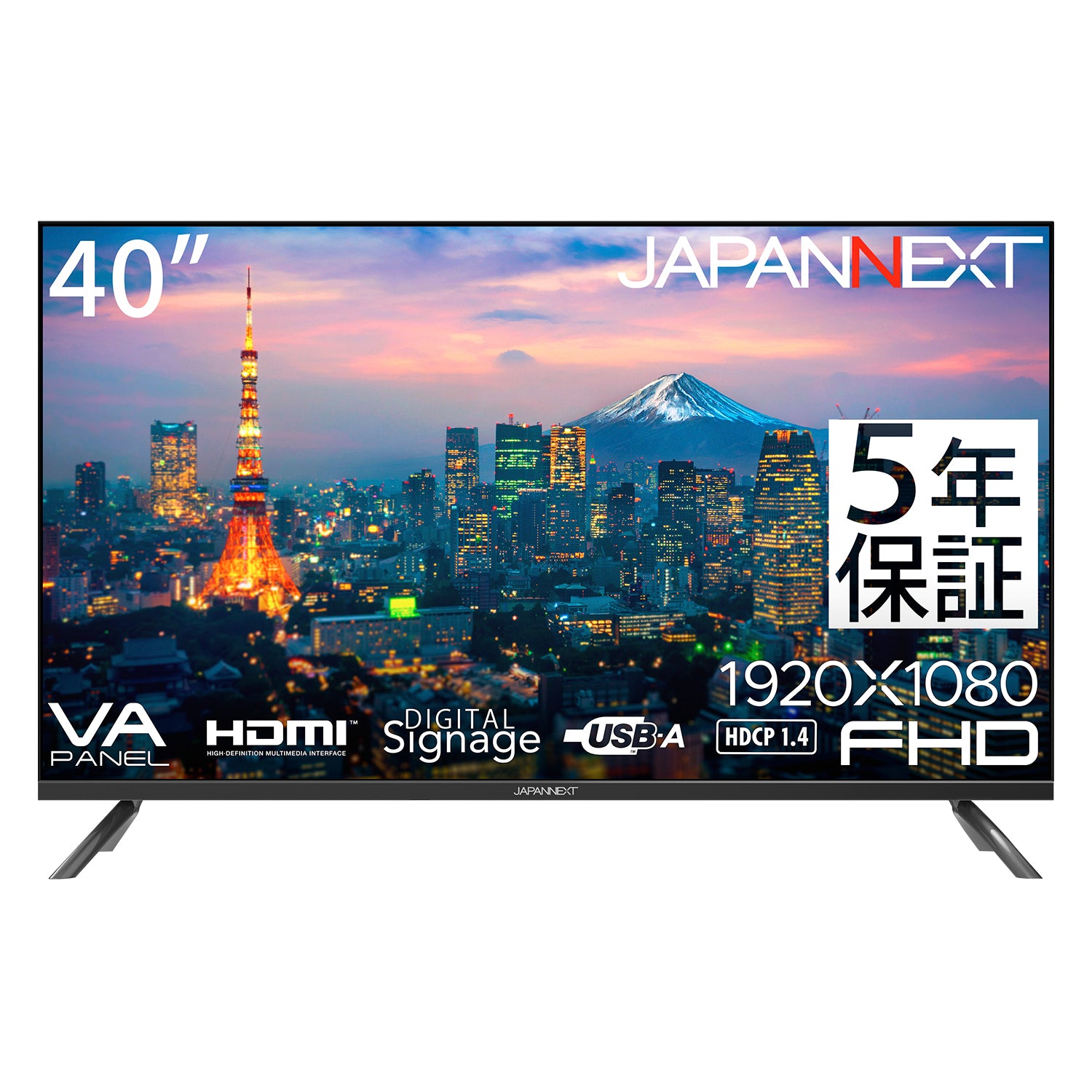 【5年保証モデル】JAPANNEXT 40インチ VAパネル搭載 大型フル 