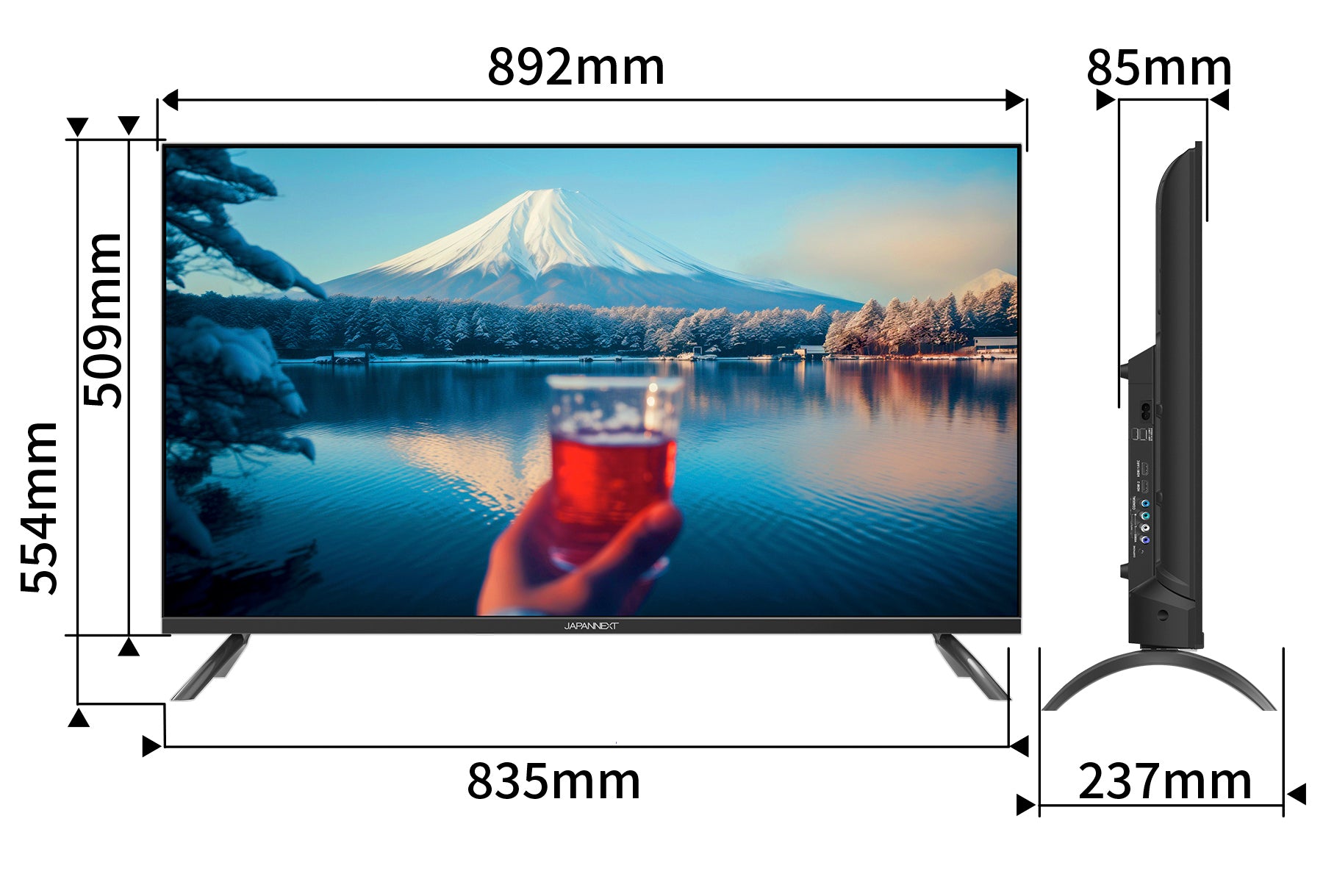 JAPANNEXT 40インチ VAパネル搭載 大型フルHD液晶モニター JN-V40TFHD-U HDMI 音声/ビデオ入力端子 コアキシャル端子  USB再生対応 サイネージ