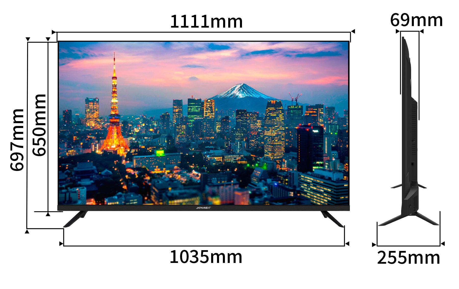 5年保証モデル】JAPANNEXT 50インチ VAパネル搭載 大型4K液晶モニター JN-V500UHDR-U-H5 HDMI HDR  ビデオ/音声入力端子 コンポーネント入力端子 オプティカル端子 USB再生対応 サイネージ