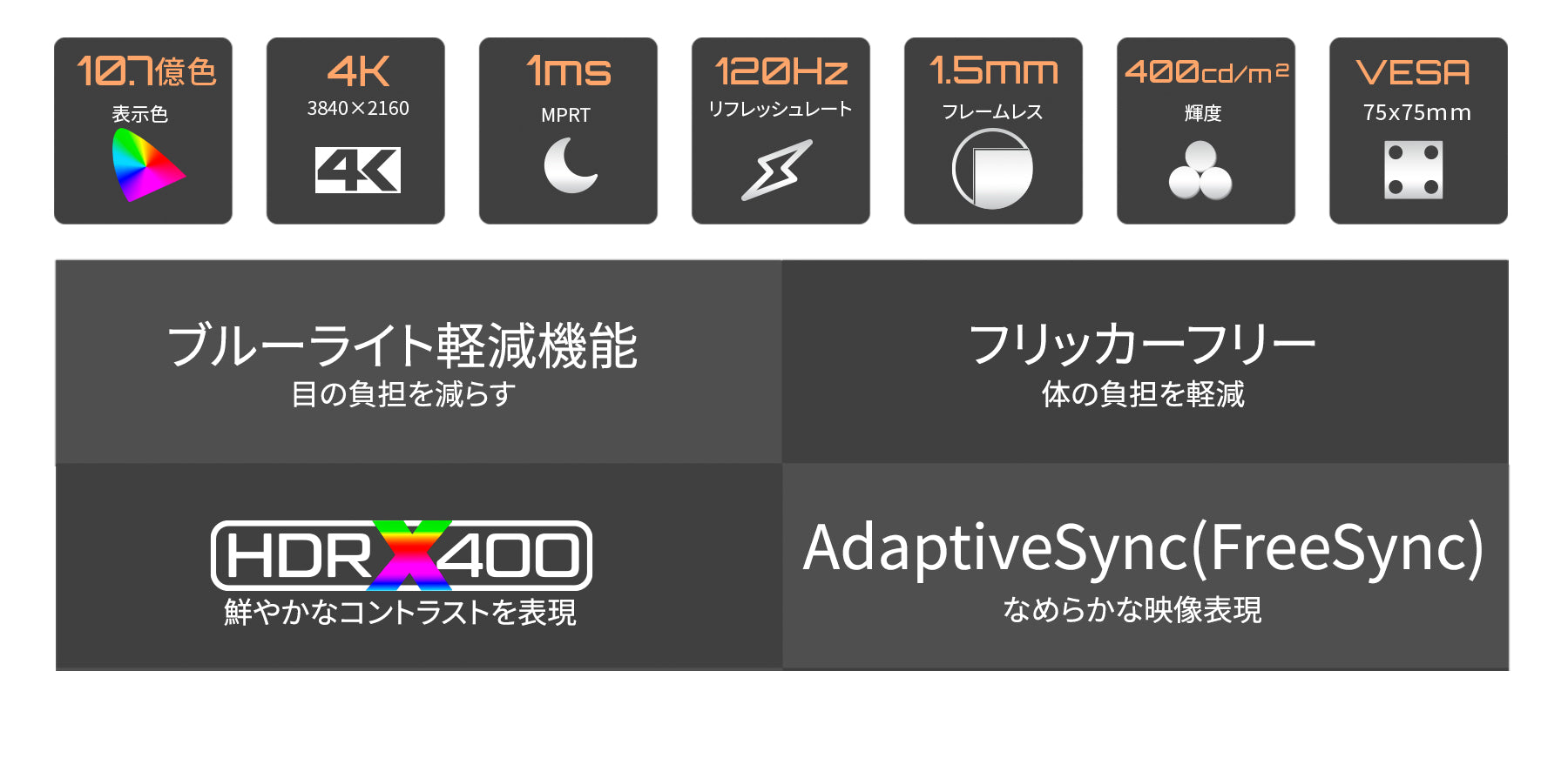 27” IPSパネル 120Hz対応ゲーミングモニター