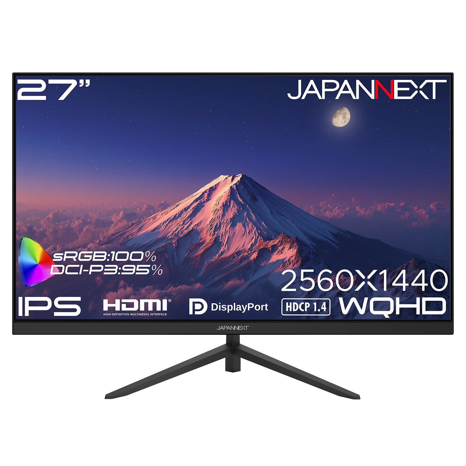 JAPANNEXT 27インチ IPSパネル搭載 WQHD(2560x1440)解像度 液晶