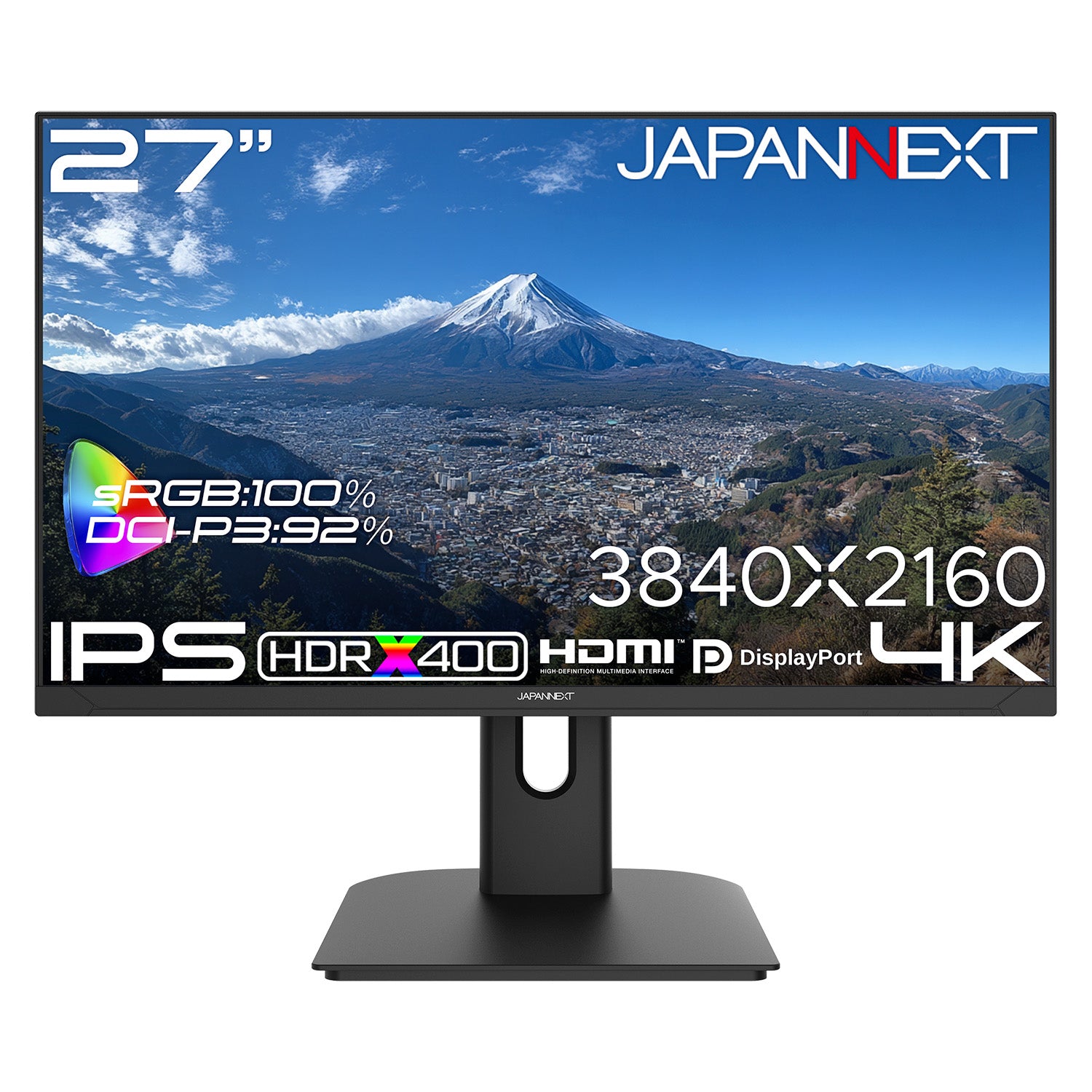 ECサイト限定】JAPANNEXT 27インチ IPSパネル搭載 4K(3840×2160)解像度