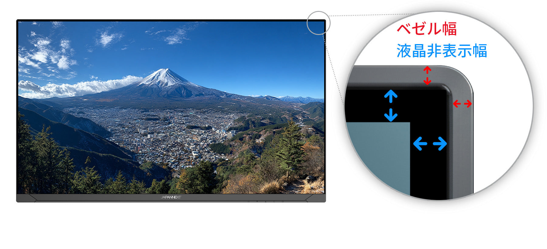 スタイリッシュなフレームレスデザイン