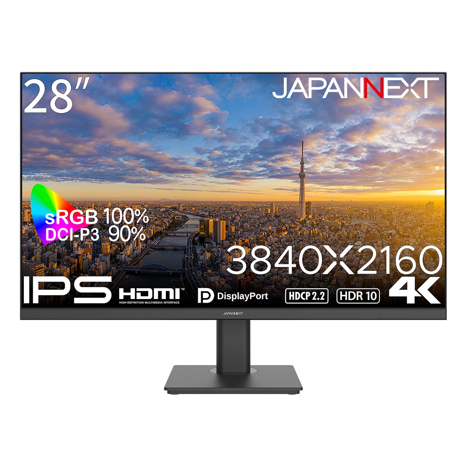 Amazon.co.jp限定】JAPANNEXT 28インチ IPSパネル搭載 4K(3840x2160)解像度 液晶モニター JN-i283U  HDMI DP HDR sRGB:100% DCI-P3:90%