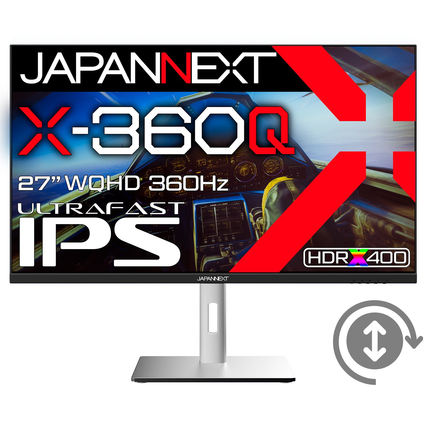 JAPANNEXT 27インチ ULTRA FAST IPSパネル搭載 360Hz対応 WQHD 