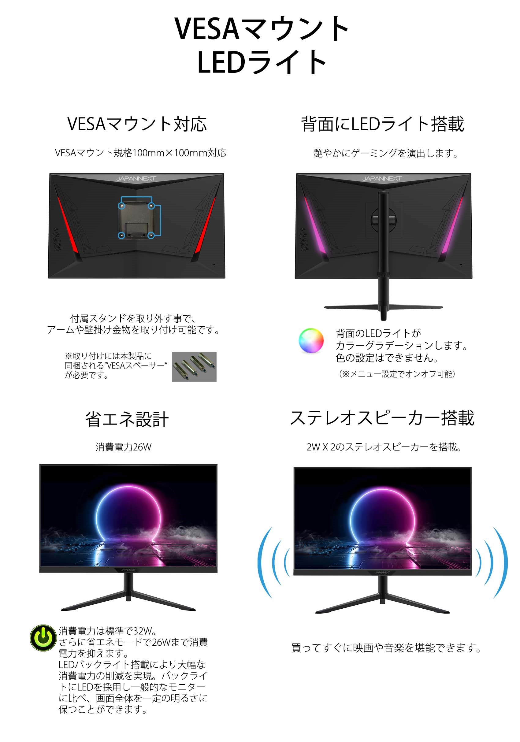 JAPANNEXT 28インチゲーミングモニター HDMI2.1対応 4K(3840 x 2160 ...