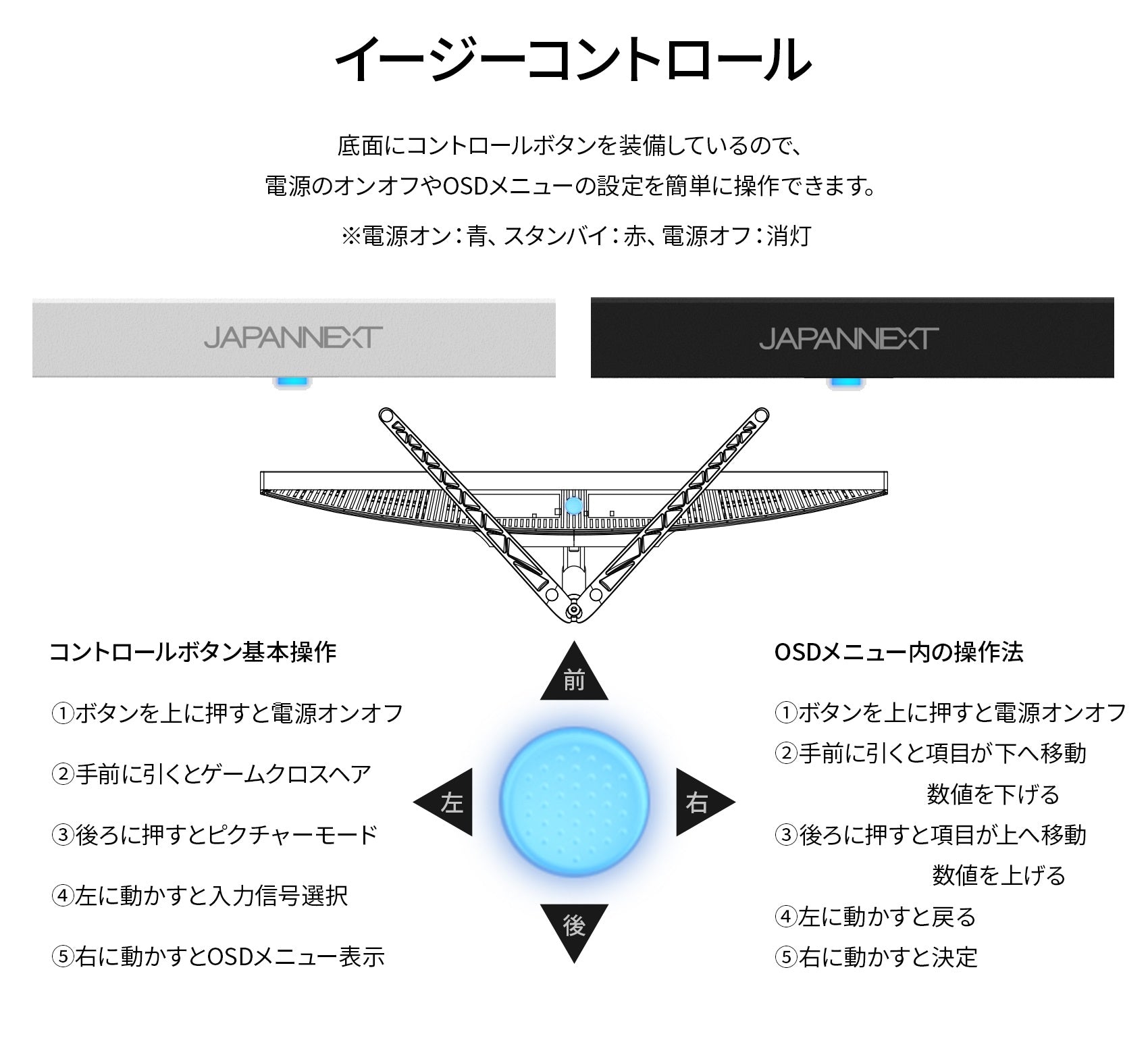 JAPANNEXT 23.8インチ 240Hz 対応ゲーミングモニター （ホワイト）JN