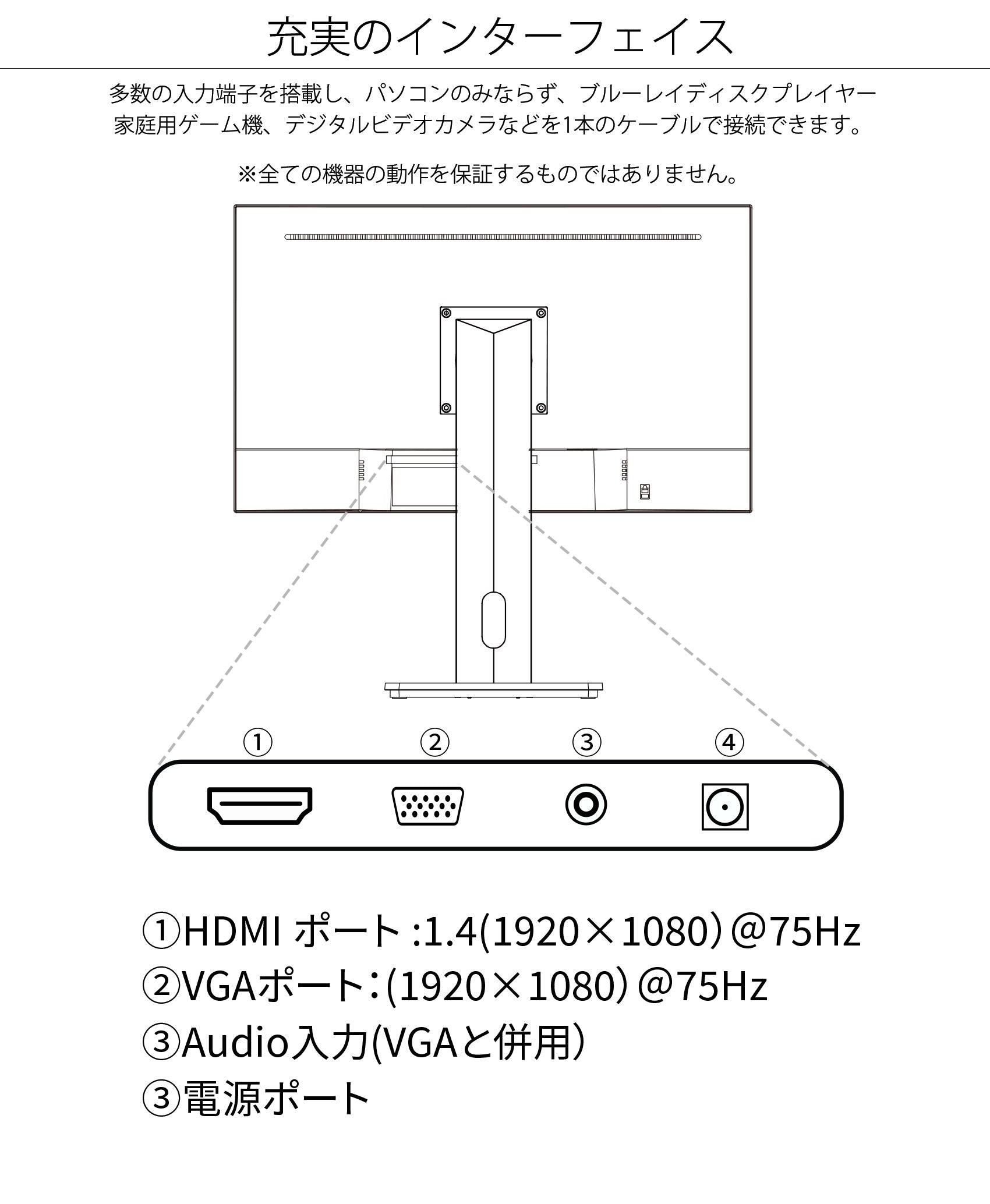 JAPANNEXT 23.8インチIPSパネル搭載 昇降式スタンド対応フルHD液晶