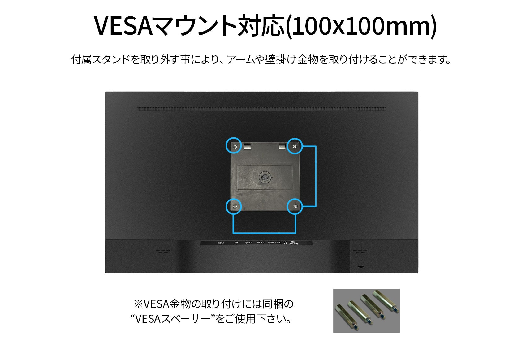 JAPANNEXT 28型 IPS 4K液晶モニター USB Type-C(最大65W給電対応） JN