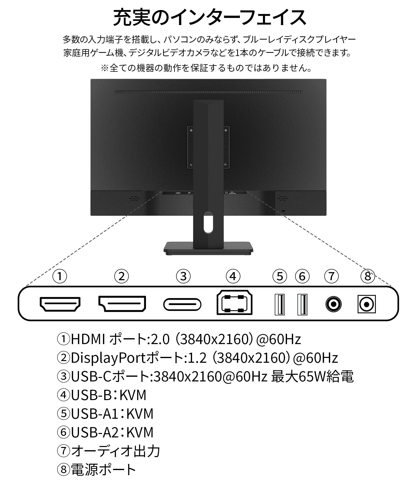 JAPANNEXT PCモニター ブラック [65型 4K(3840×2160） ワイド] JN