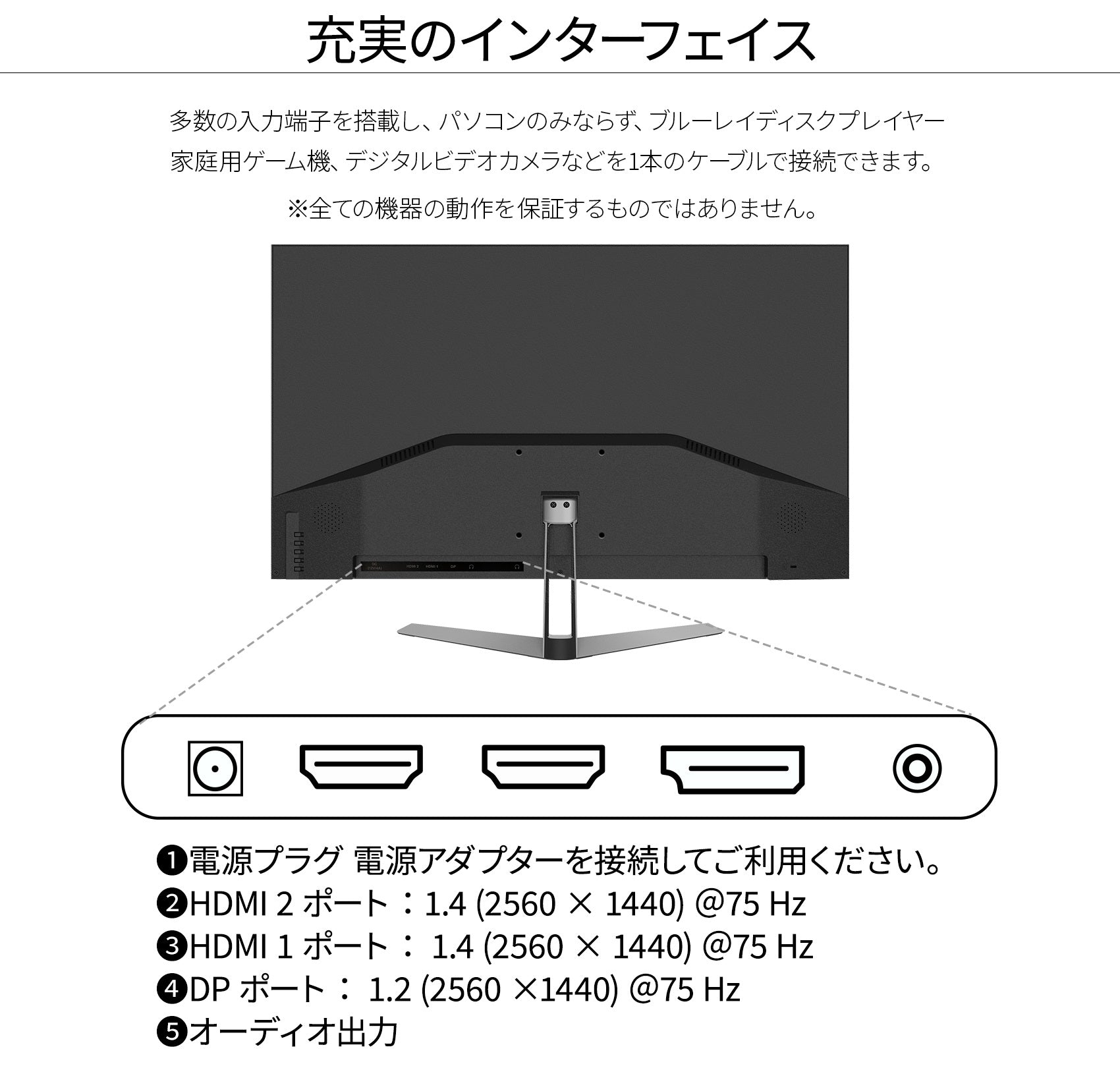 JAPANNEXT IPSパネル 31.5インチ WQHD(2560 x 1440) 液晶モニター JN 
