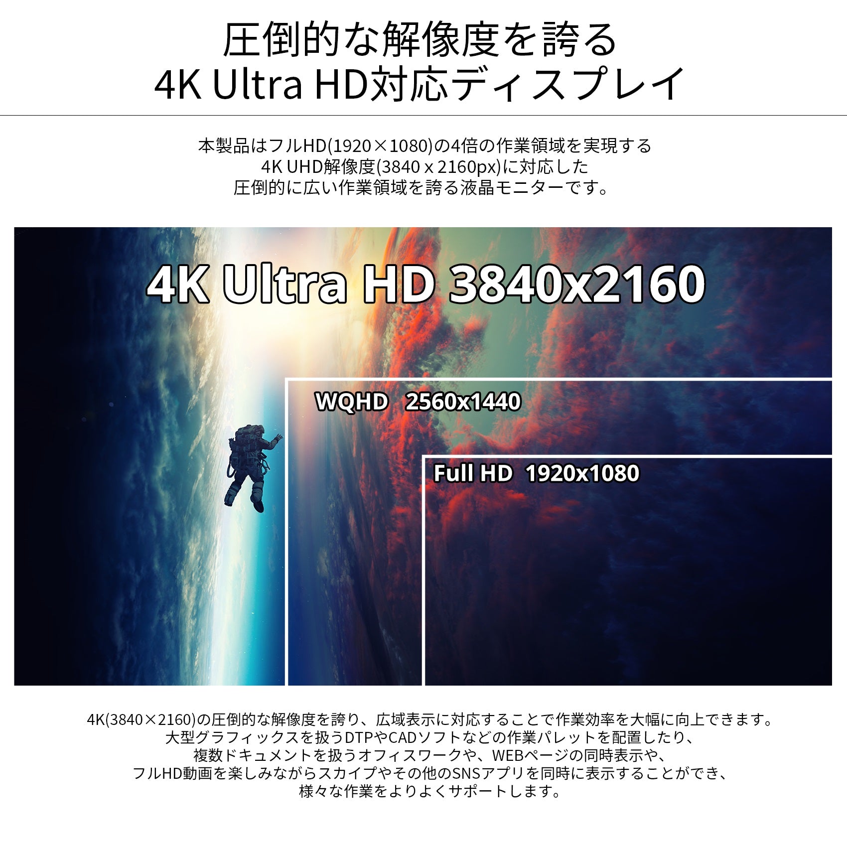 JAPANNEXT 31.5型 4K液晶モニター USB Type-C(最大65W給電対応） JN
