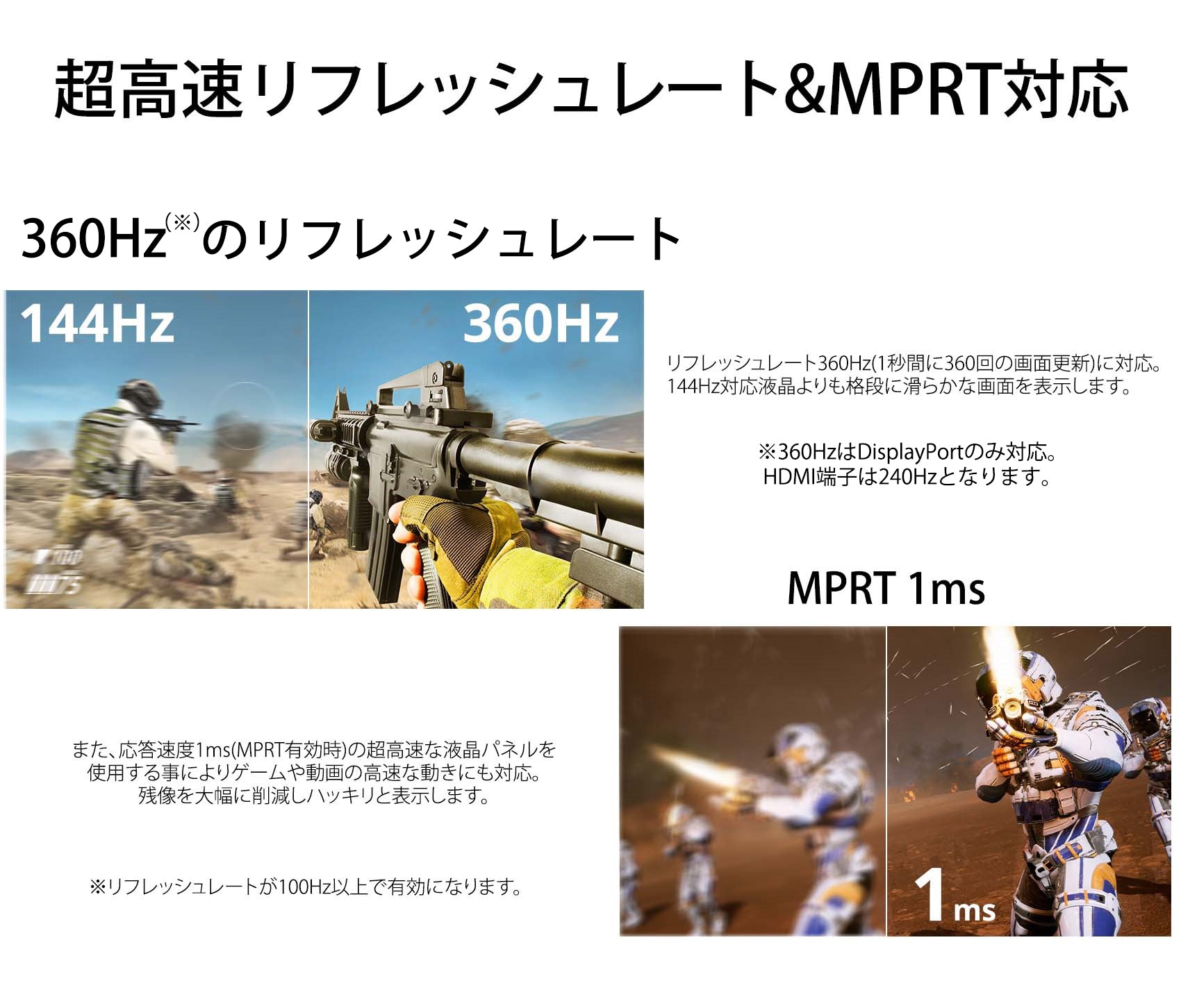 JAPANNEXT 24.5型 IPS フルHDパネル搭載360Hz対応ゲーミングモニター